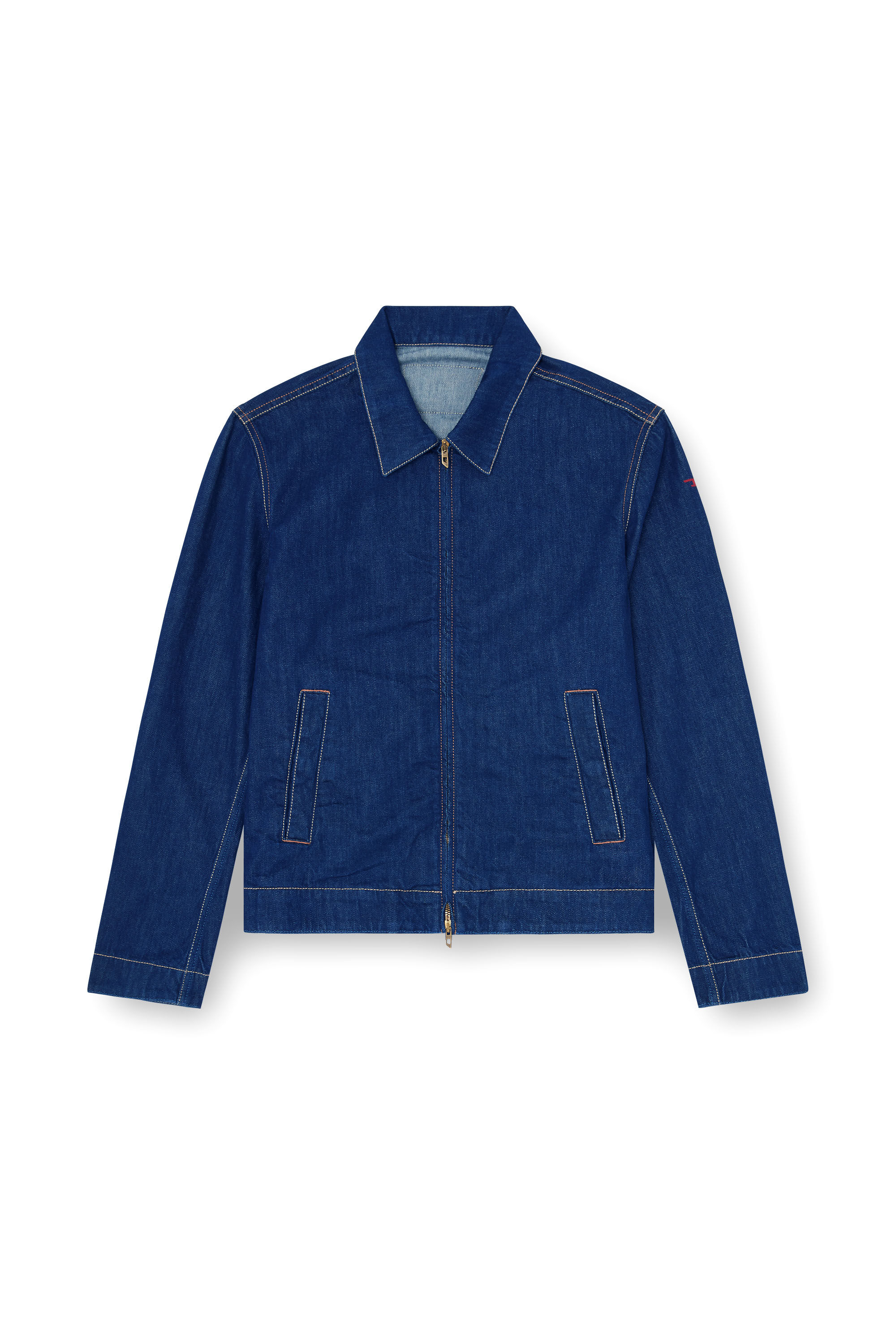 Men's Coach jacket in rinse denim | Blue | Diesel