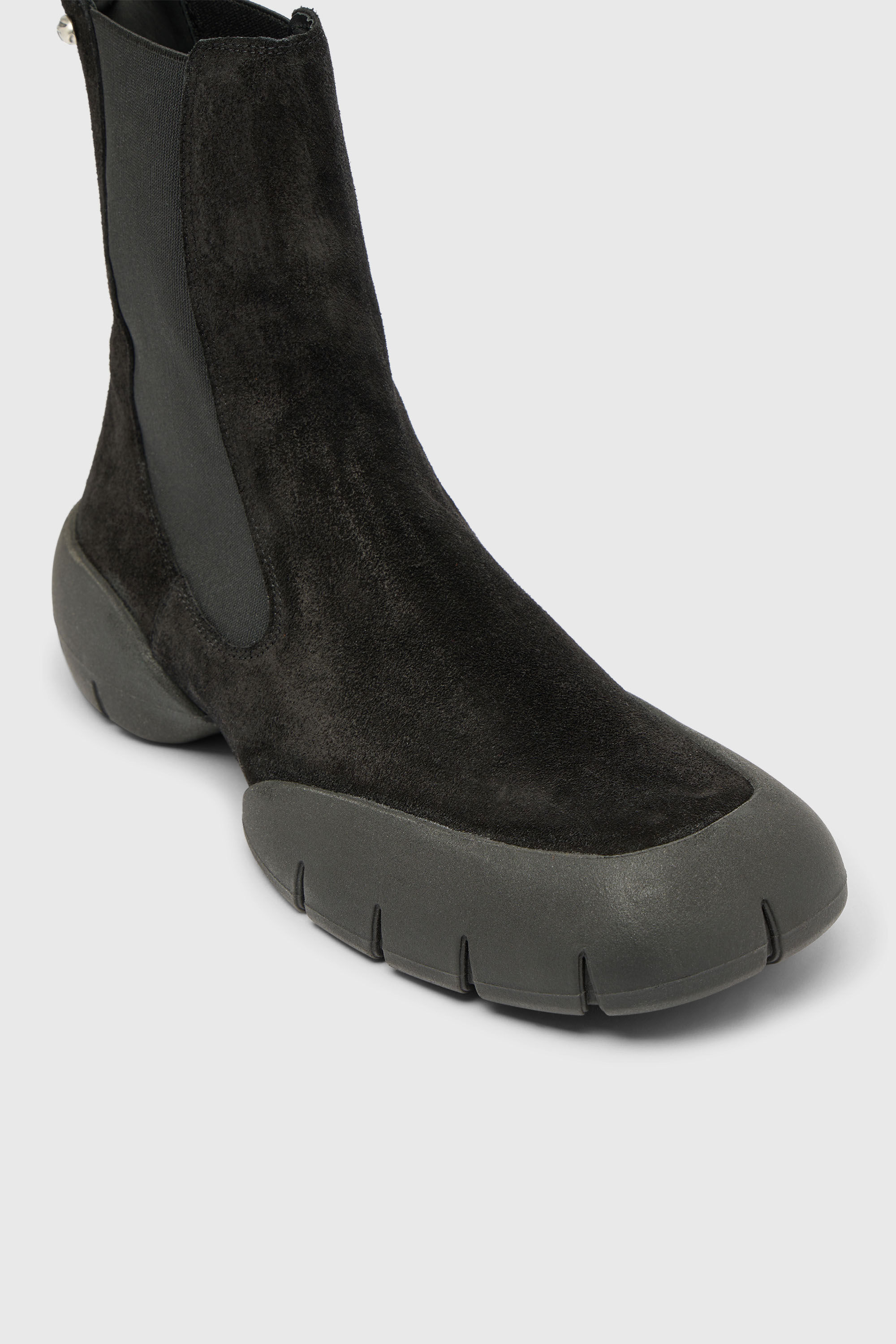 Men's D-Mathieu - Suede boots with rubber outsole | Black | Diesel TR