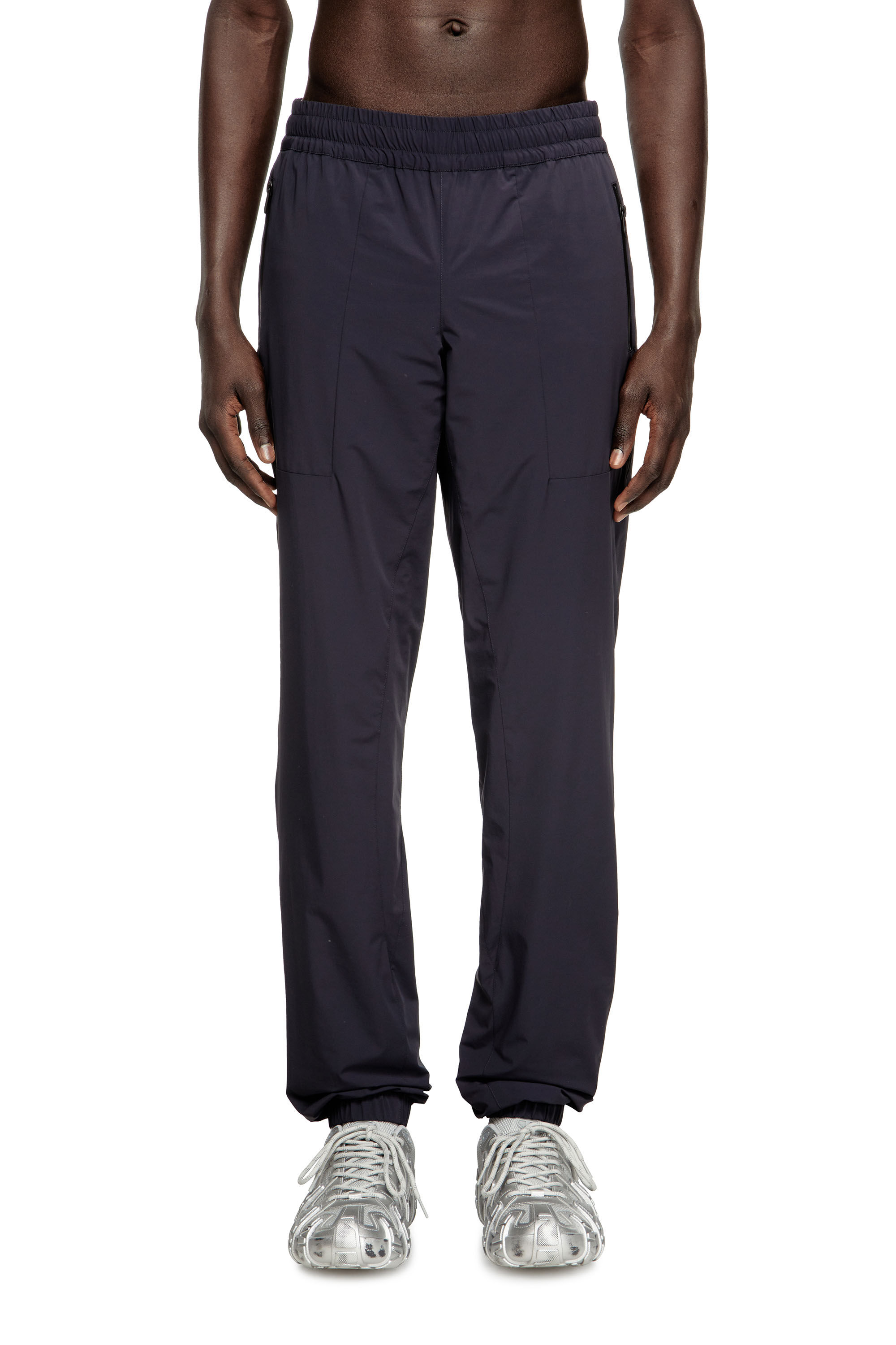 Diesel - P-ARDO-LONG, Man's Trousers in bi-stretch nylon in Dark Blue - 3