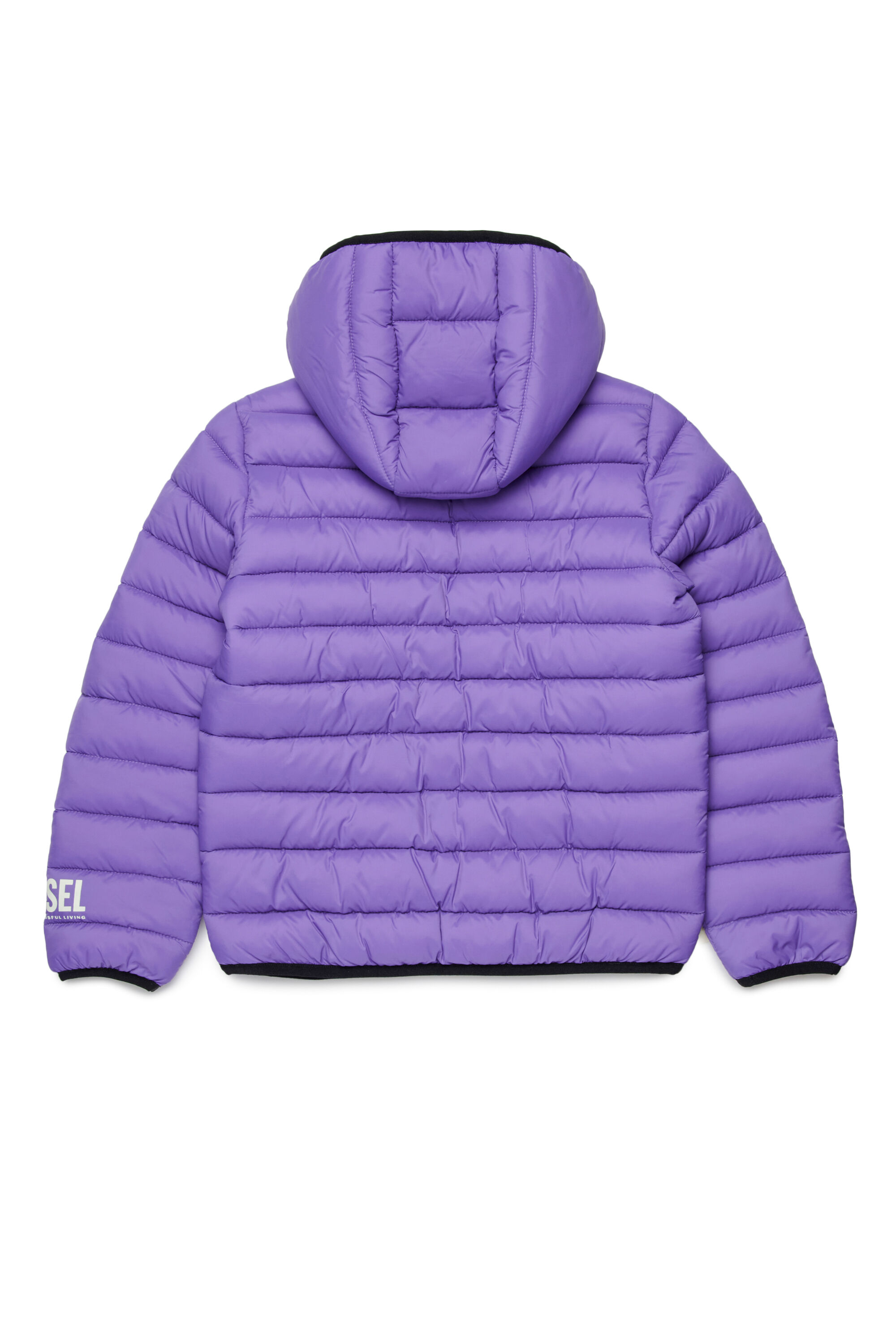 Diesel - JSTONY, Unisex's Nylon puffer jacket with hood in Violet - 2