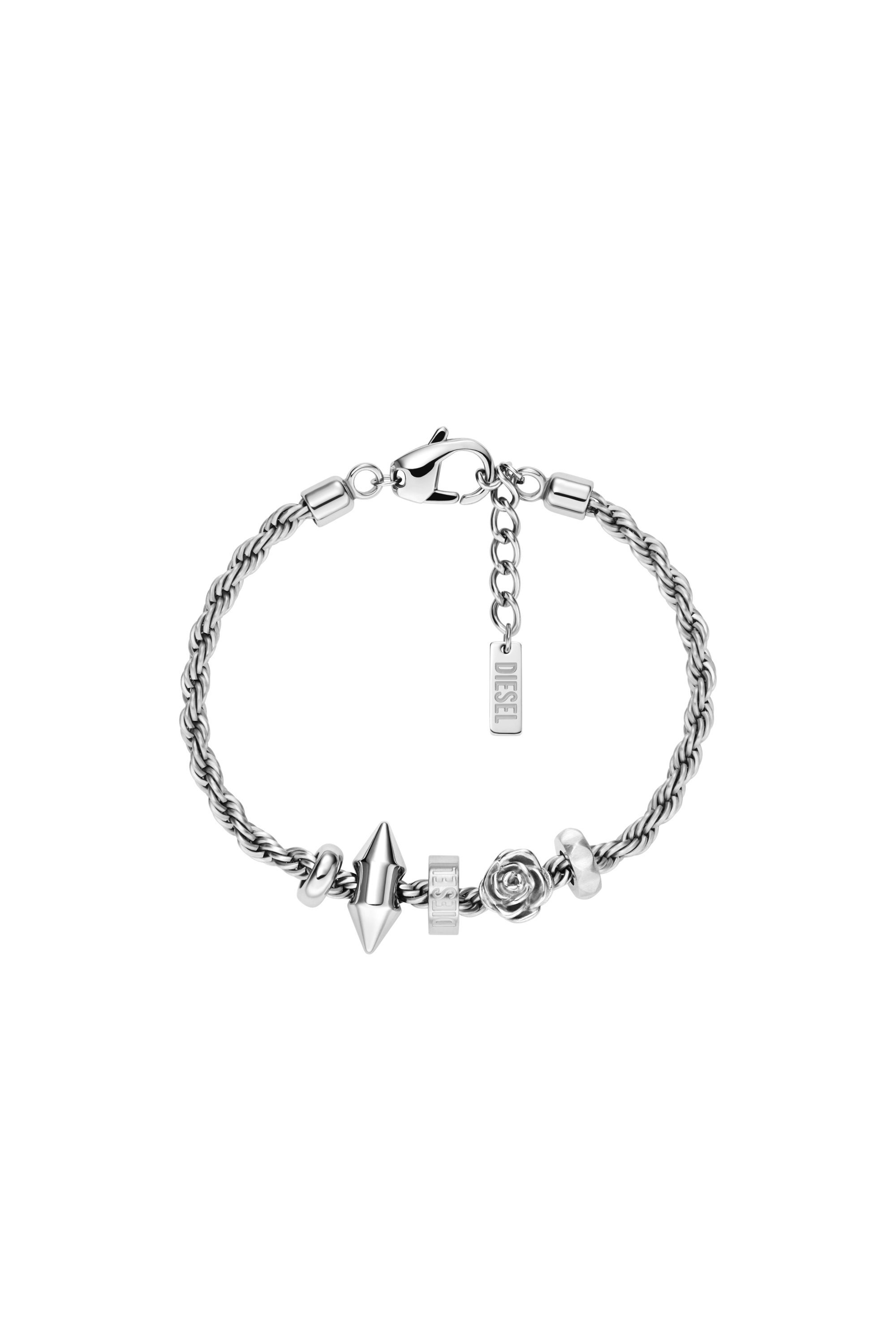 Women's Stainless steel charm bracelet | Silver | Diesel