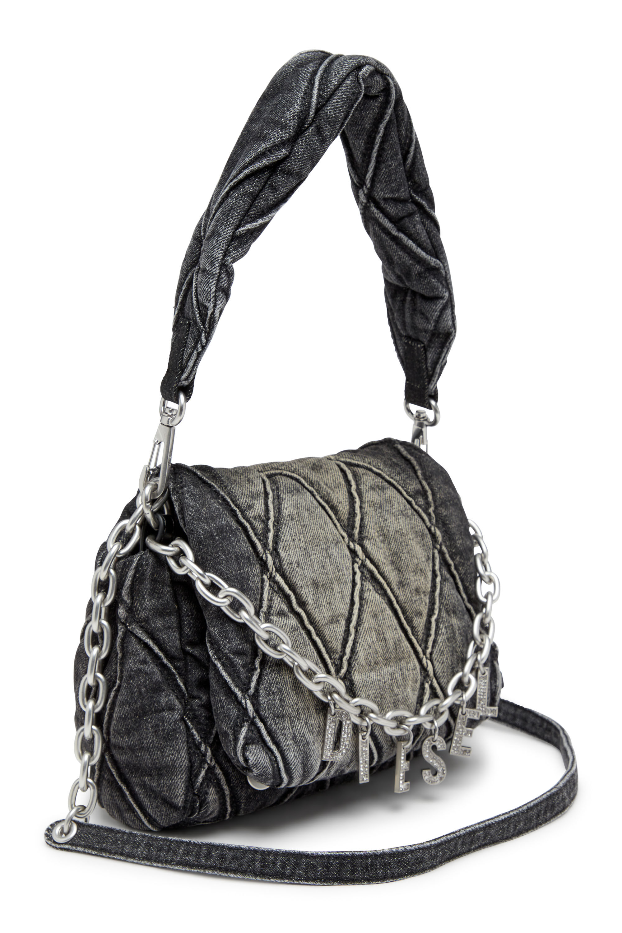Diesel ウィメンズ バッグ Charm-D Shoulder S bag メタリック