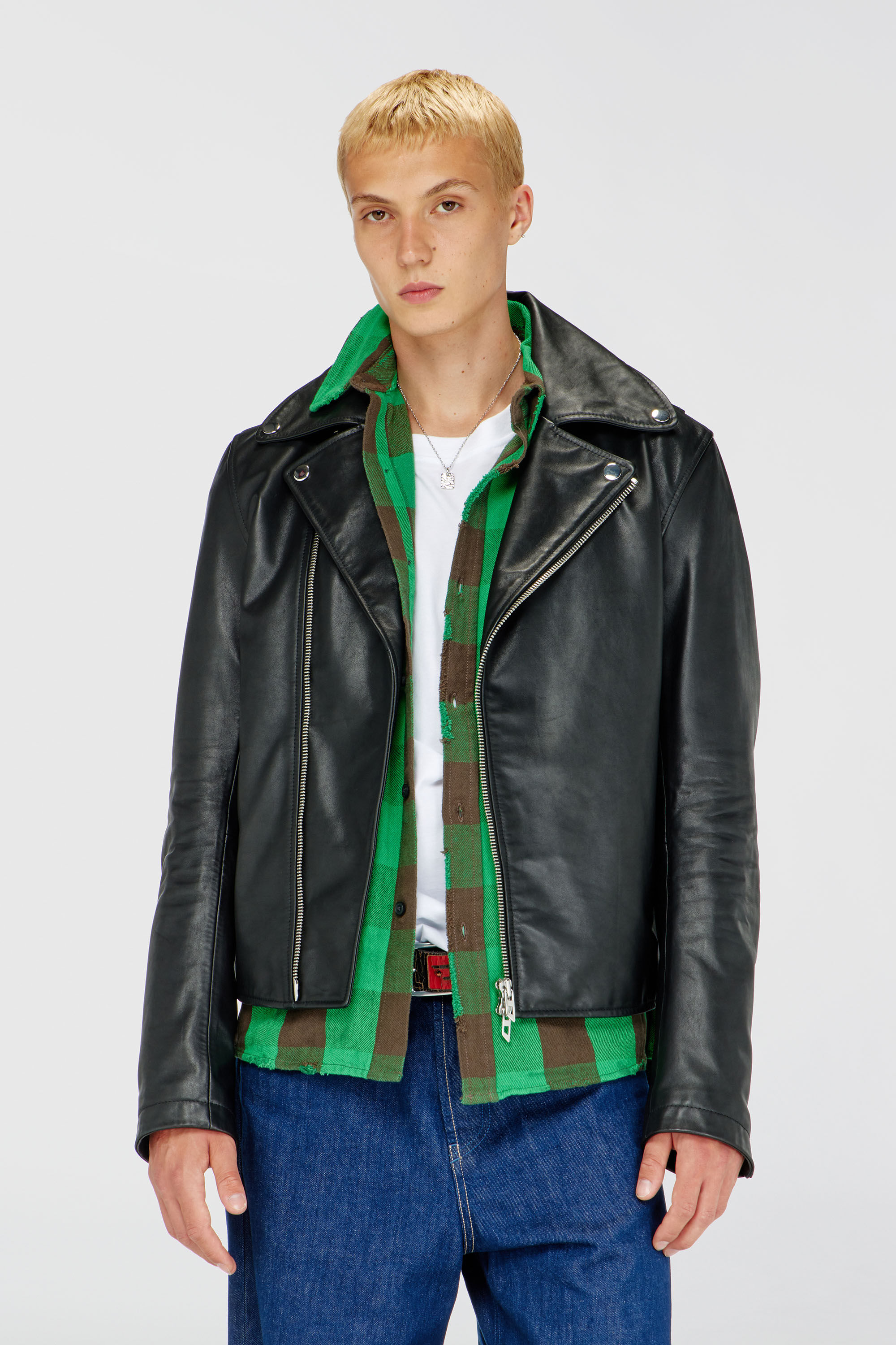 ジャケット・アウター Diesel Night riders vintage jacket Men's Biker jacket in waxed leather | Black | Diesel TR