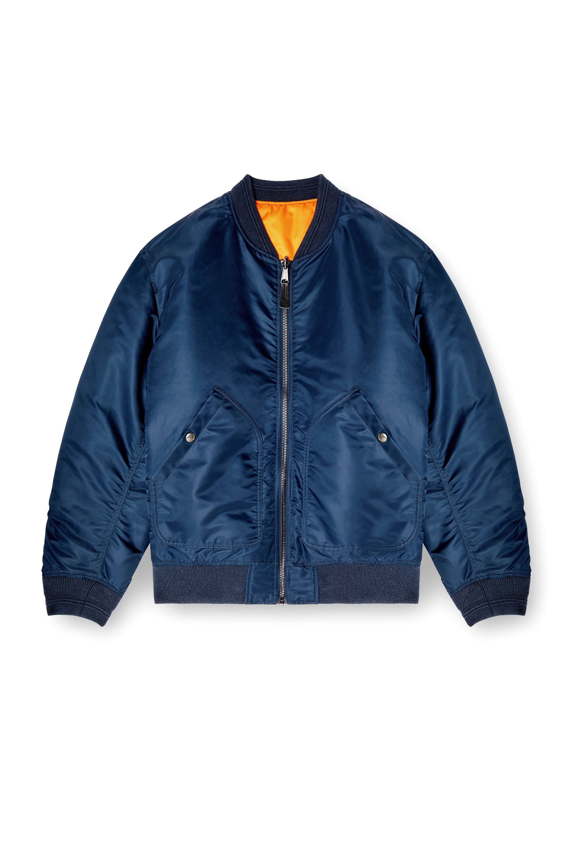 Men's Bomber in padded nylon with Oval D | Blue | Diesel