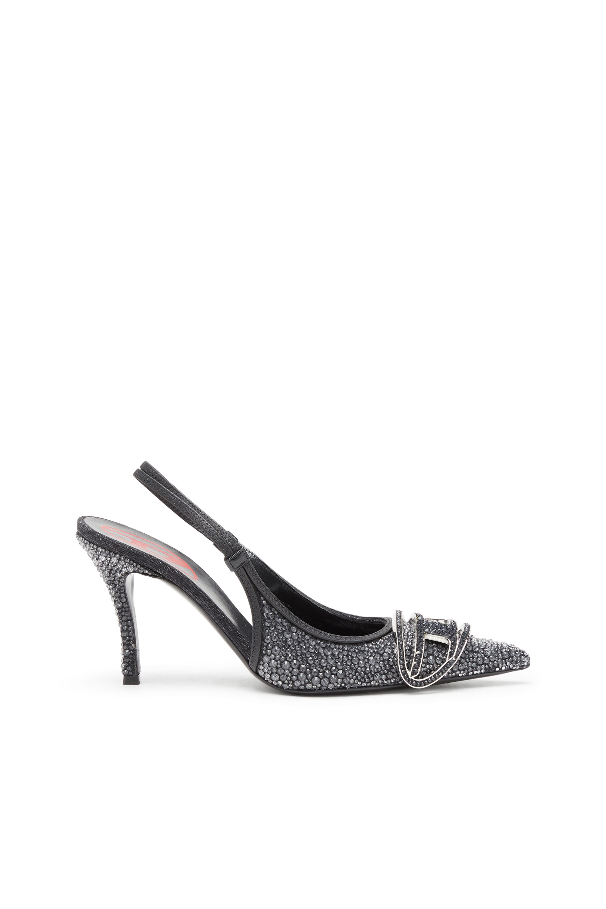 Women's D-Venus-Slingback in rhinestone denim | Black | Diesel