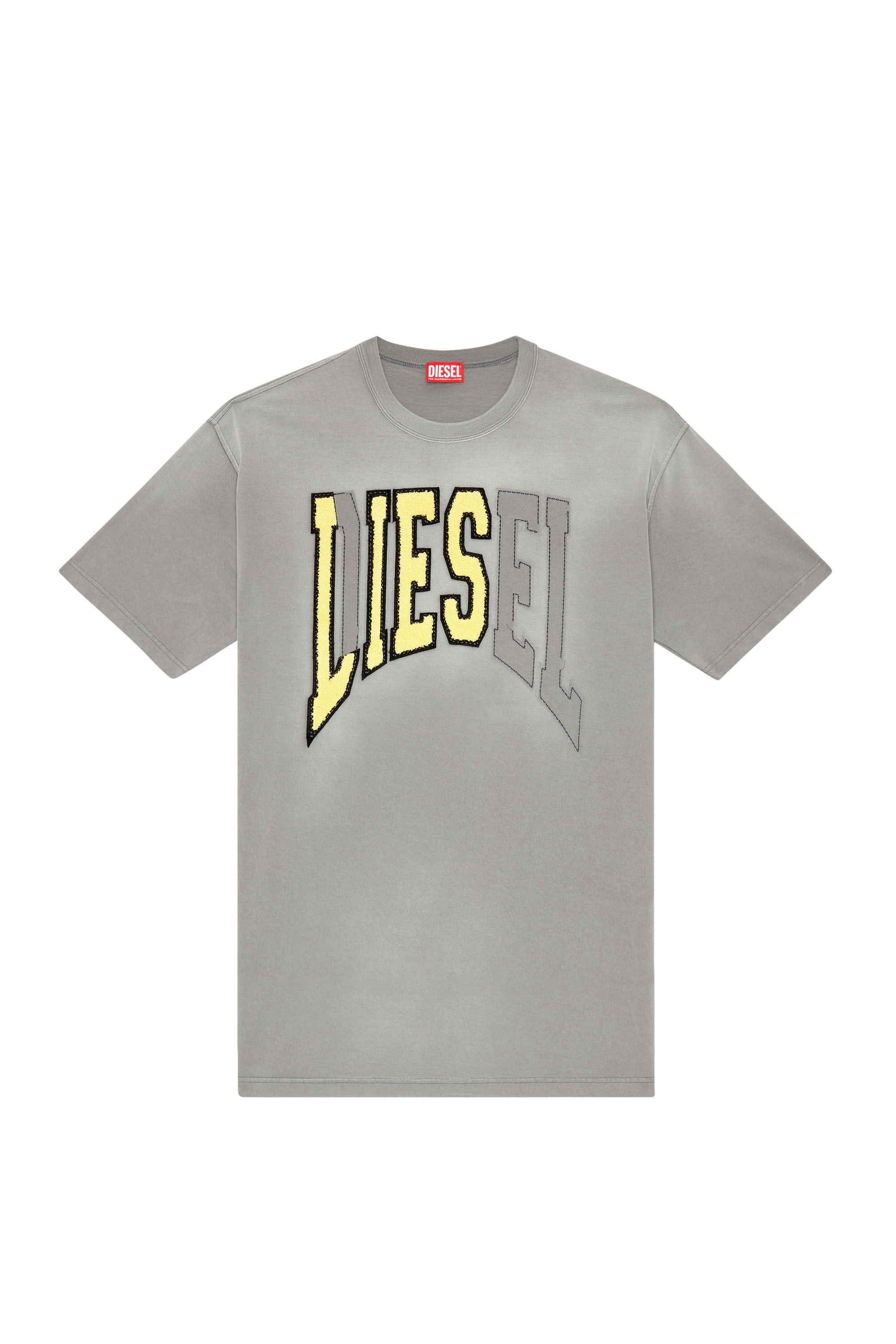Men's Oversized T-shirt with Diesel Lies logo | Grey | Diesel