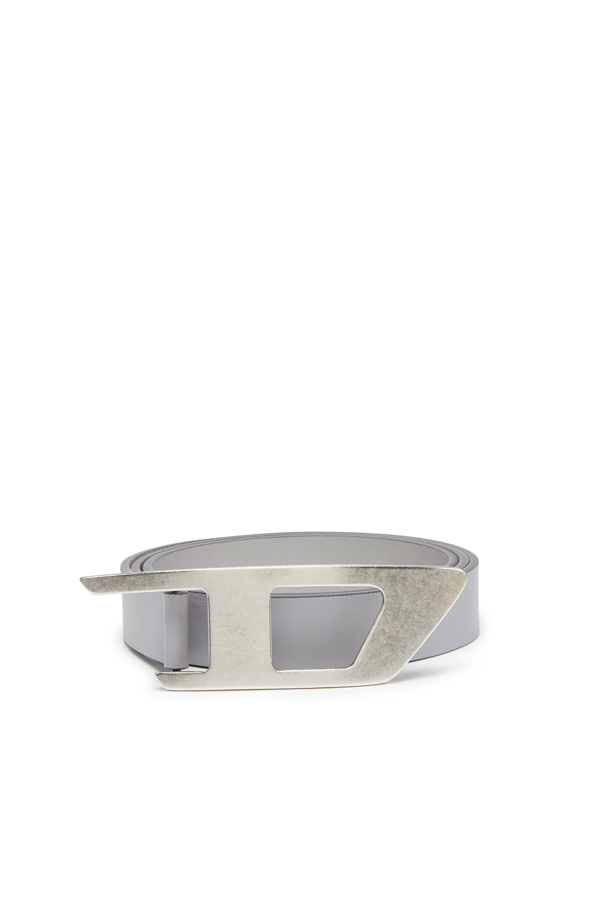 Men's Slim leather belt with D buckle | Diesel B-DLOGO II