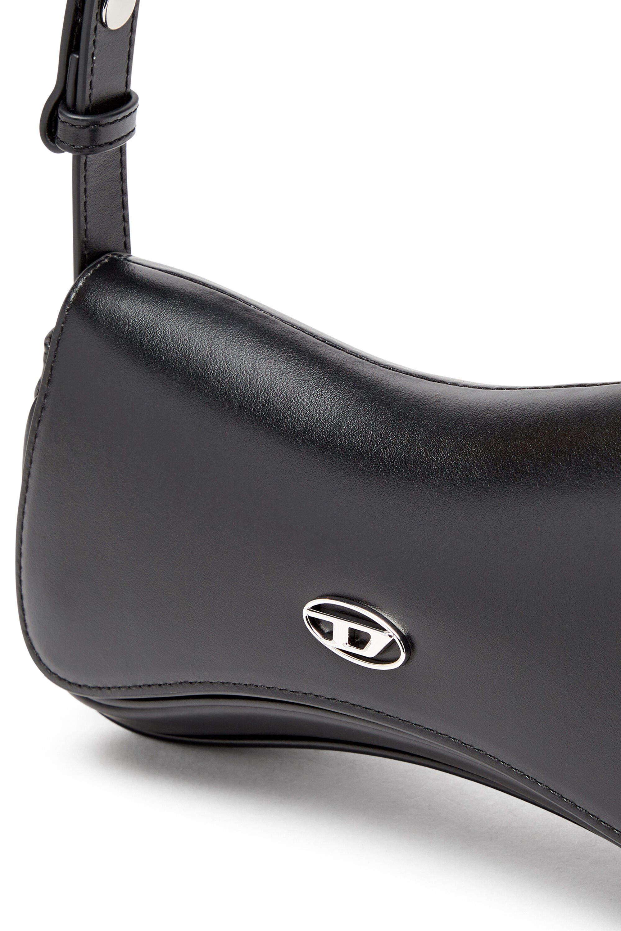Women's Play-Semi gloss leather shoulder bag | Black | Diesel