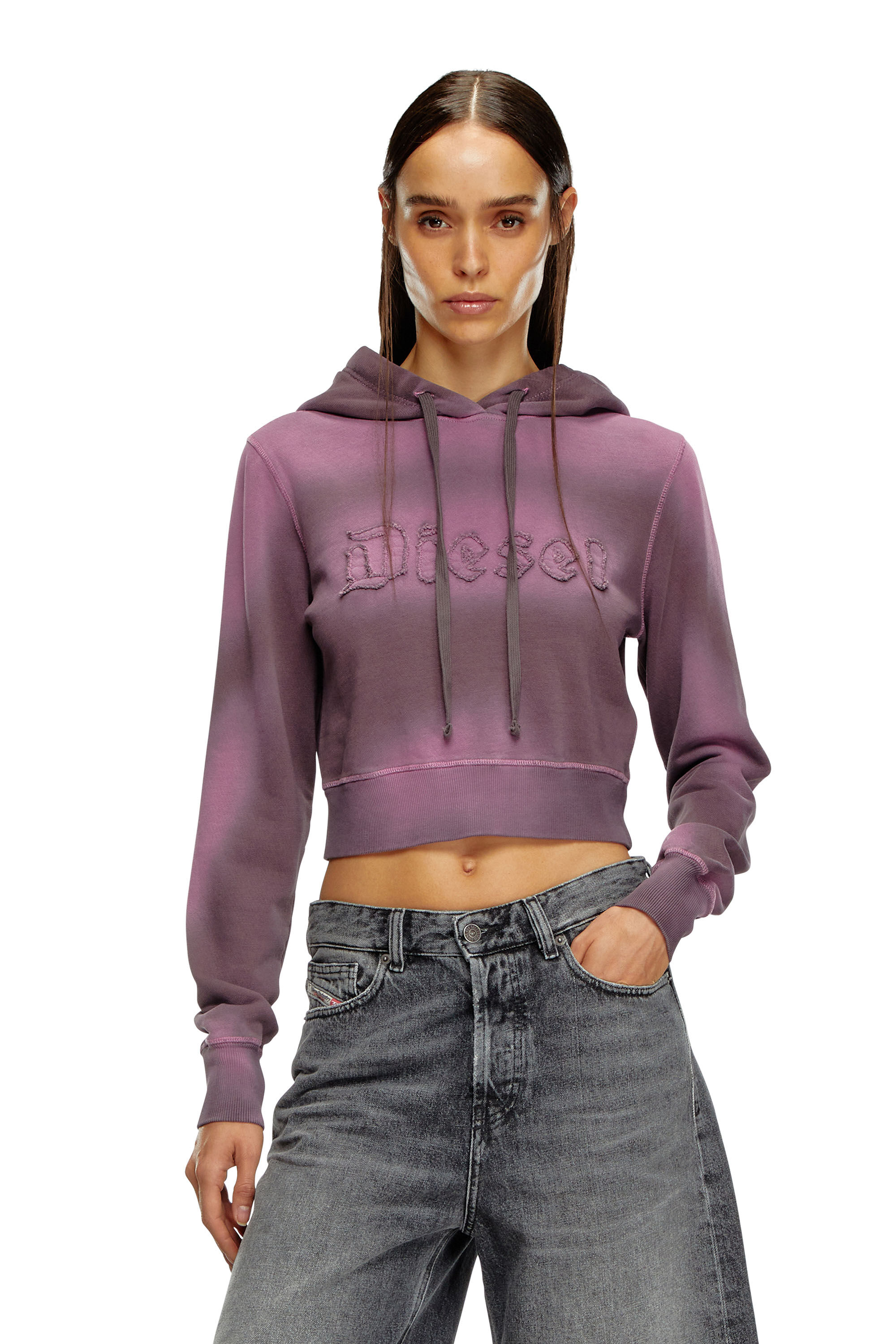 Frayed drawstring hooded sweater outlet