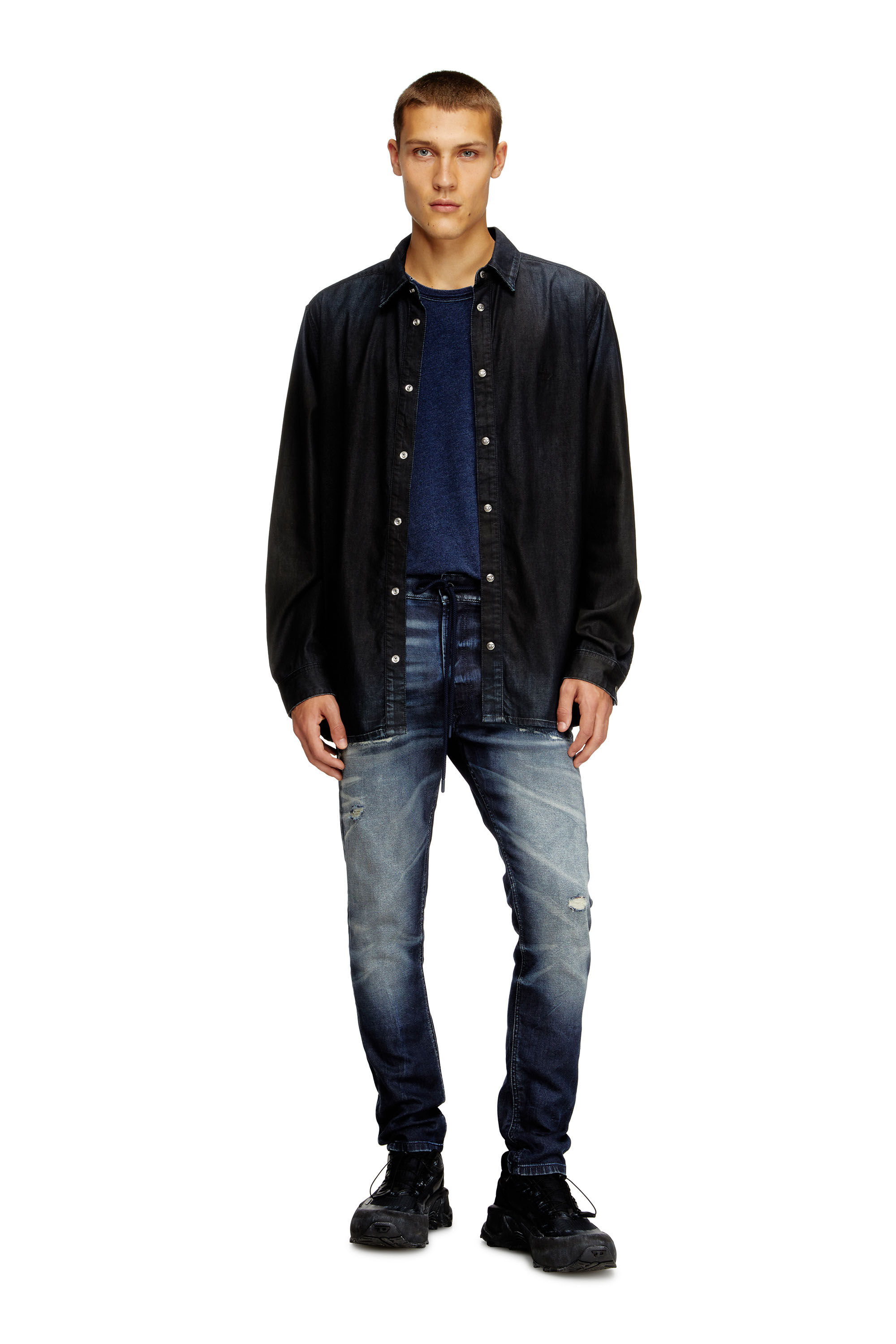 吉男 Men's Regular Jeans | Dark Blue | Diesel 2032 D-Krooley Joggjeans®