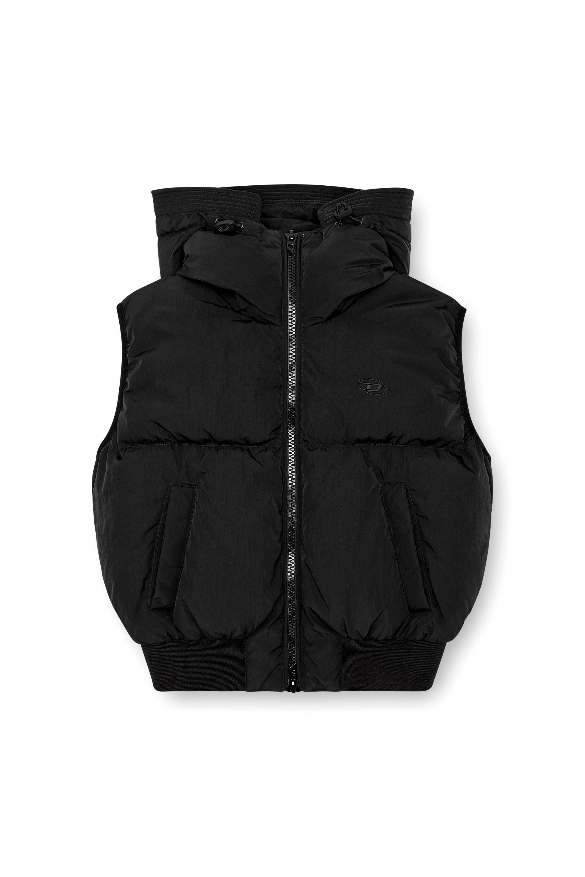 ジャケット・アウター DIESEL black hooded puffer down vest DIESEL｜レディース ダウンベスト フーディー | Rakuten Fashion