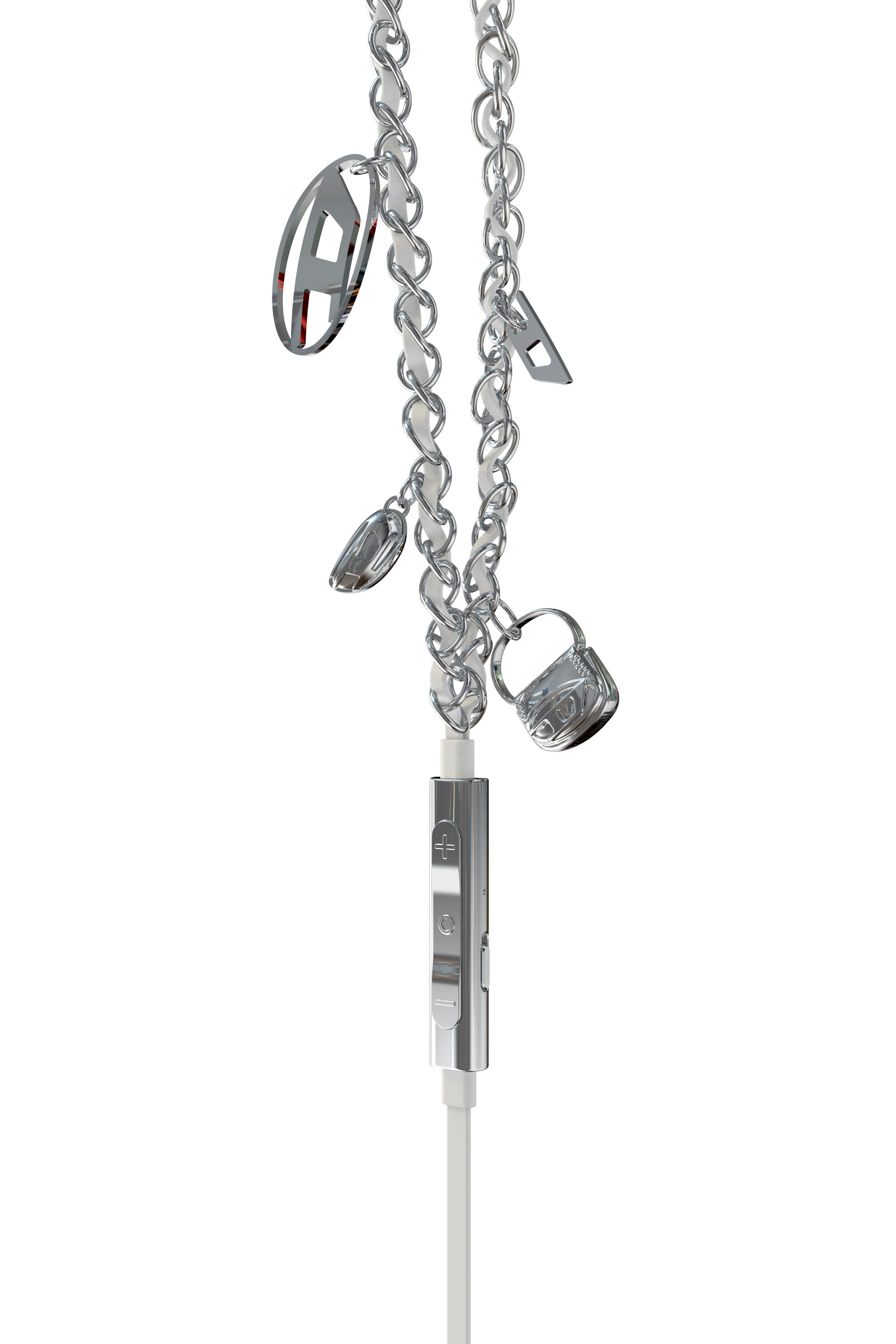Women's Wired Earbuds and charms | Silver | Diesel Women's Wired Earbuds and charms | Silver | Diesel
