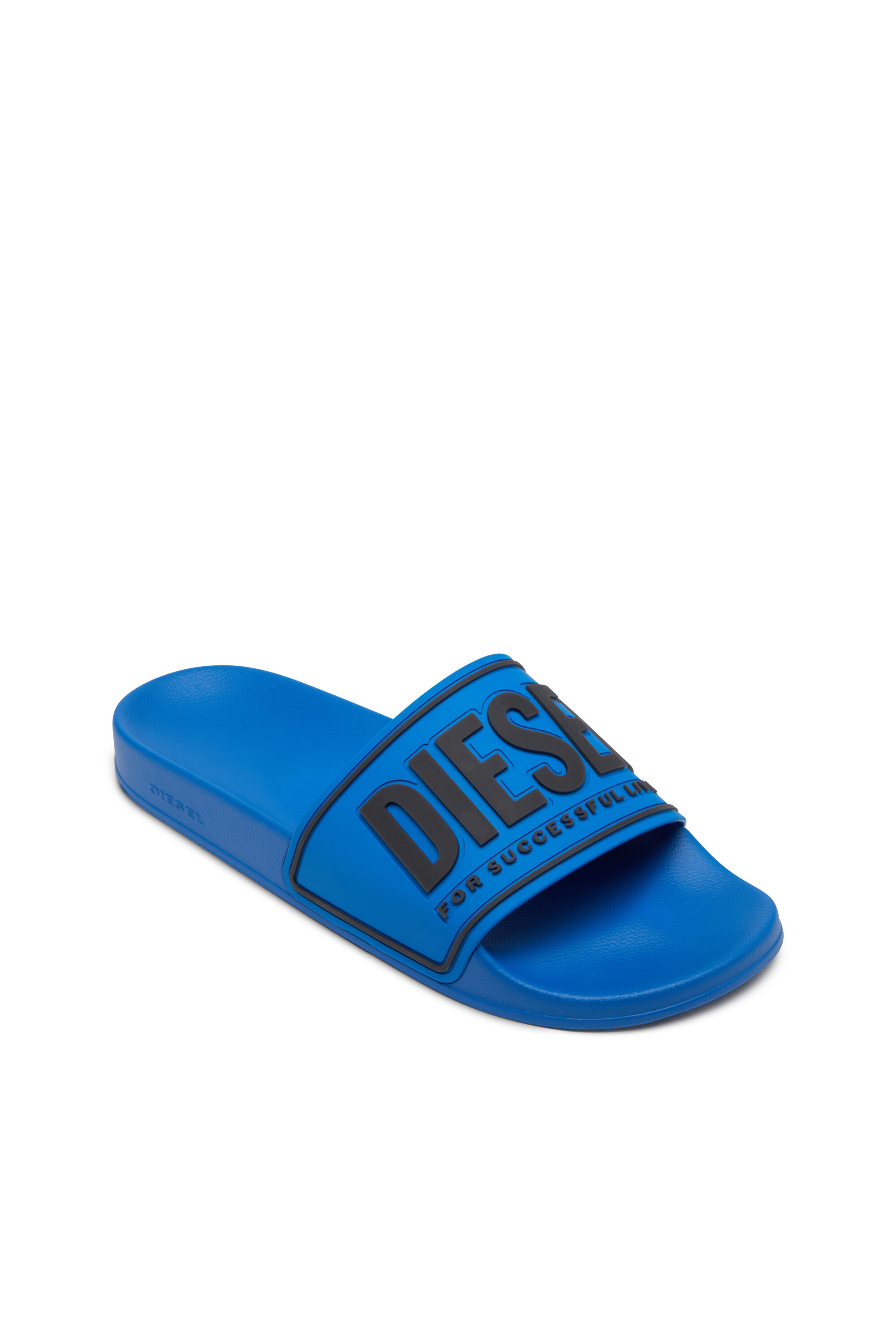 ◆DIESEL◆ SA Mayemi Slide Blue Y02801P4441H5215 Y02801P4441 Diesel's rubber slides for Man | Diesel SA-MAYEMI CC