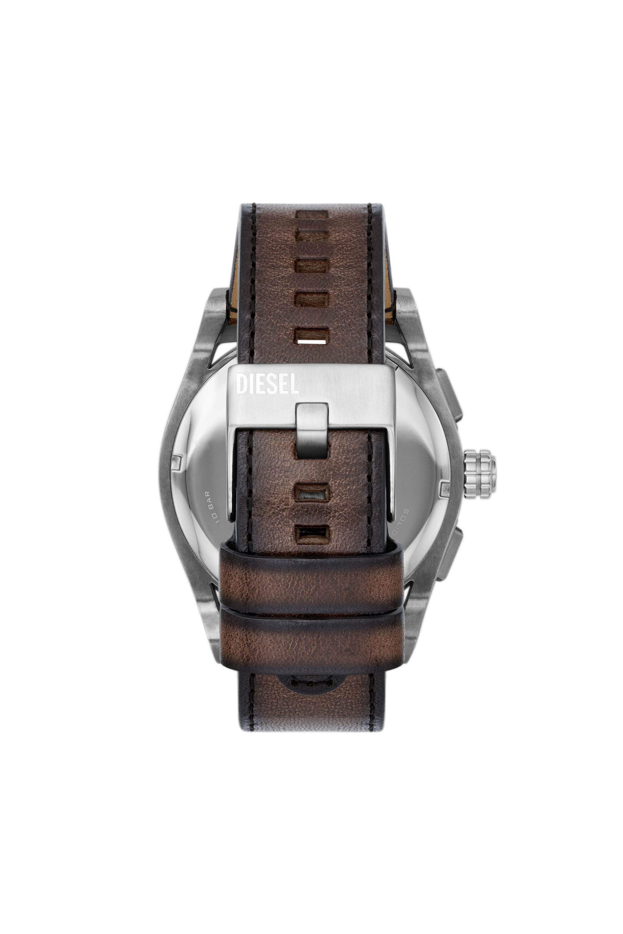 DZ4611 Man: Timeframe Chronograph Brown Leather Watch | Diesel