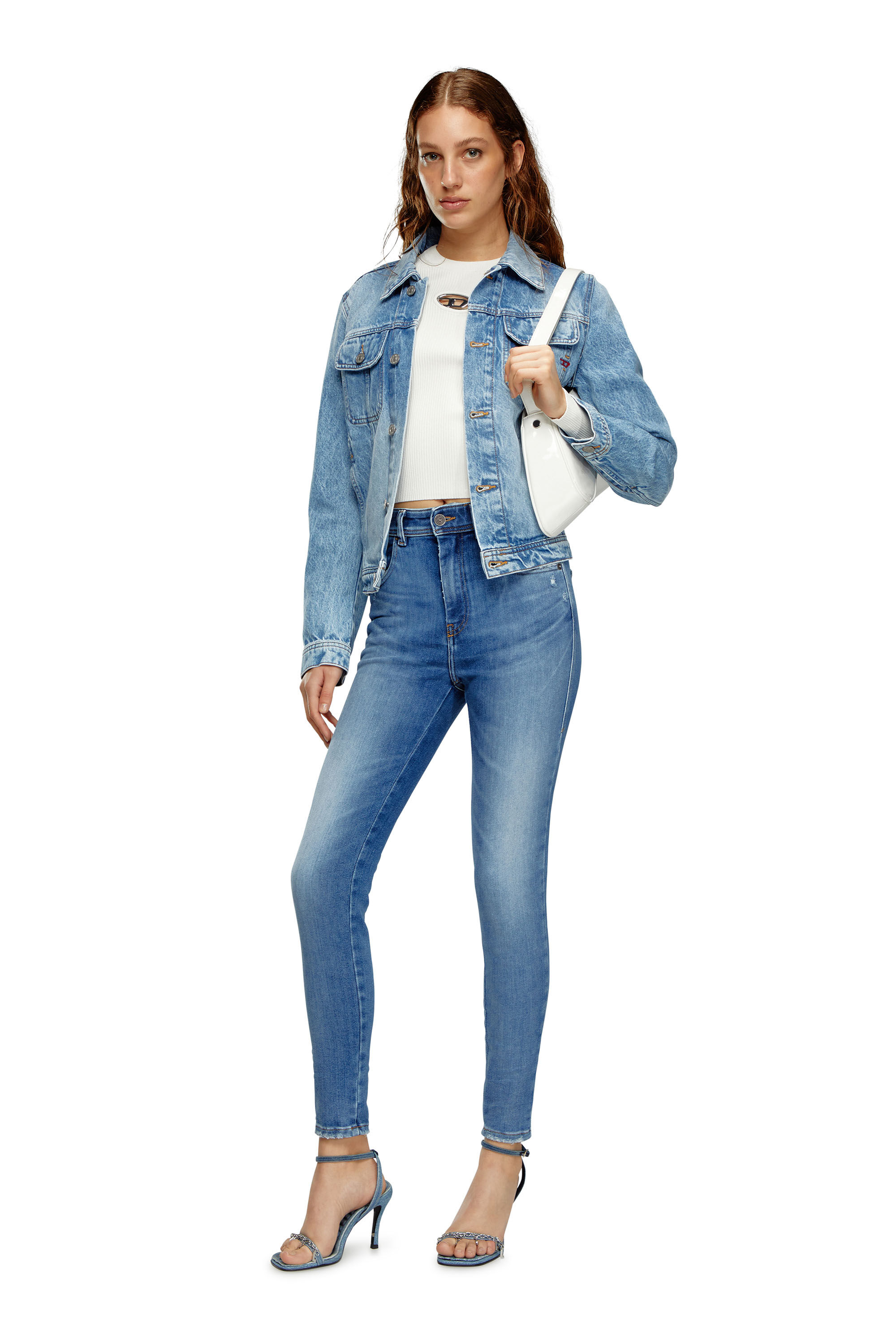 Women's Super skinny Jeans | Medium blue | Diesel 1984 Slandy-High