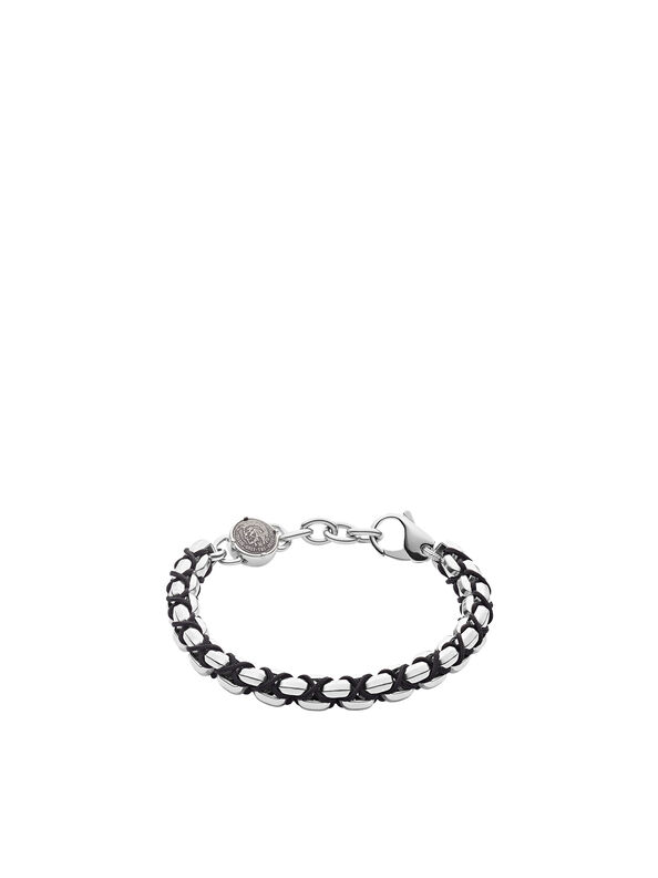 Men S Bracelets Leather Silver Nylon Tape Diesel