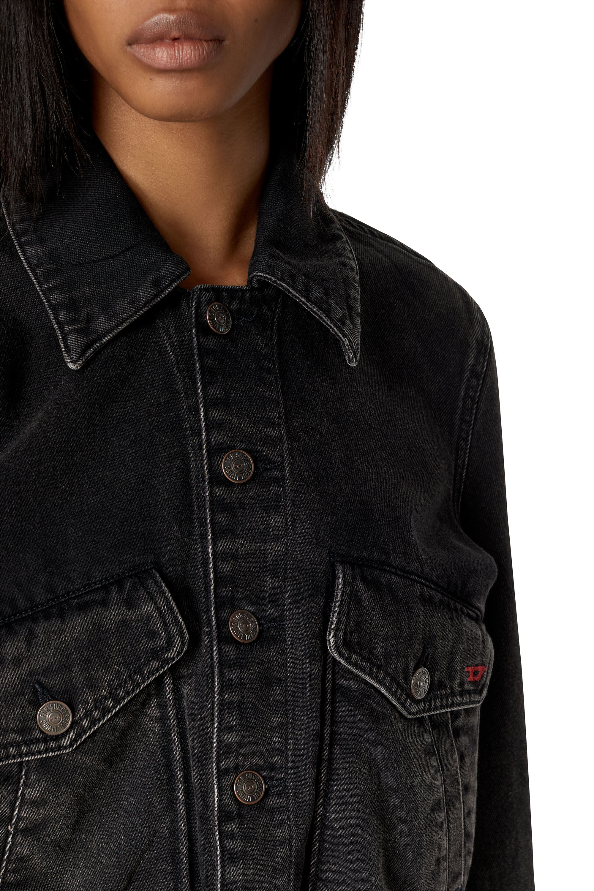 diesel black denim jacket