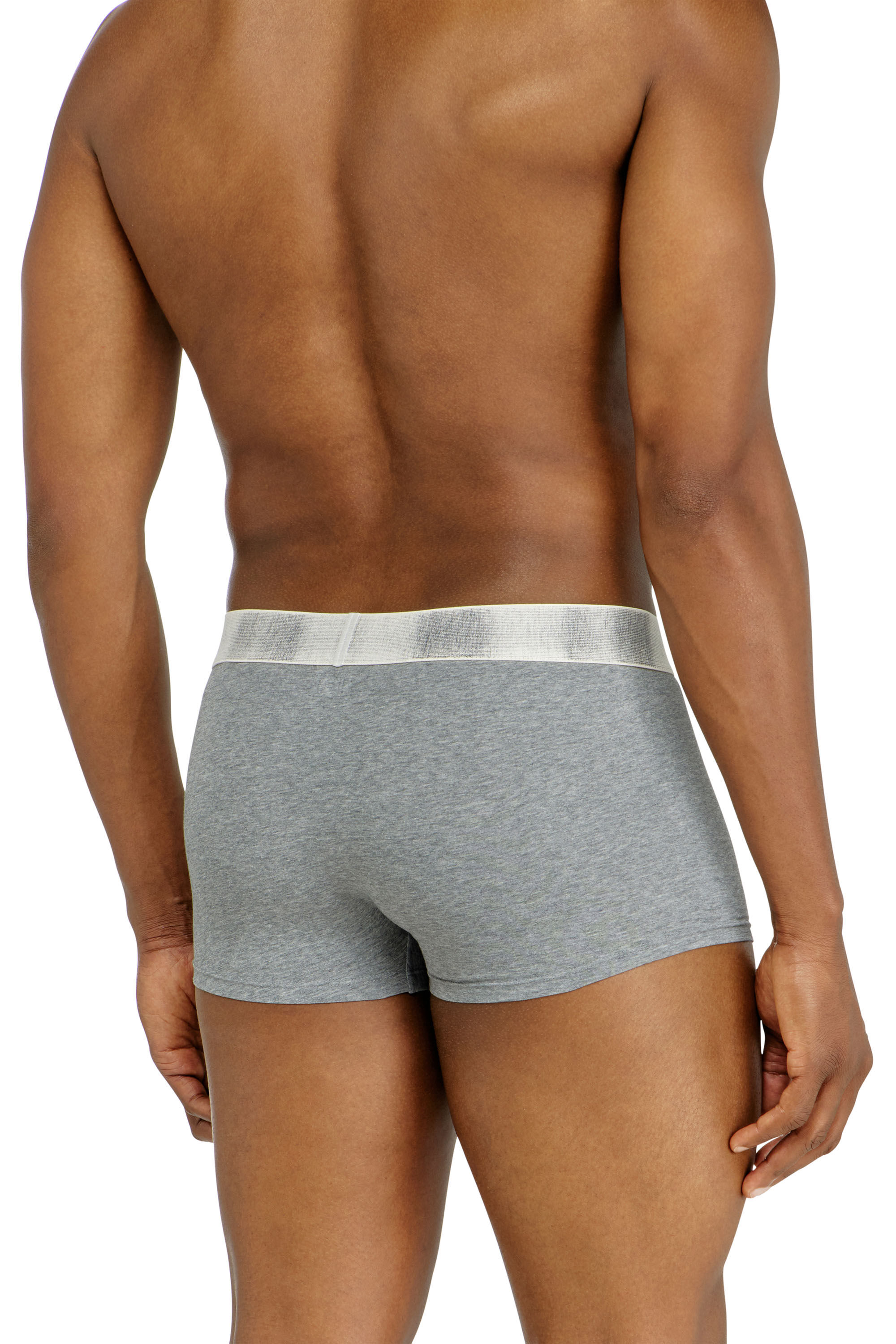 Diesel - DAMIEN-DNM-3PACK, Man's Three-pack of stretch cotton boxer briefs with satin waistband in Multicolor/Grey - 4