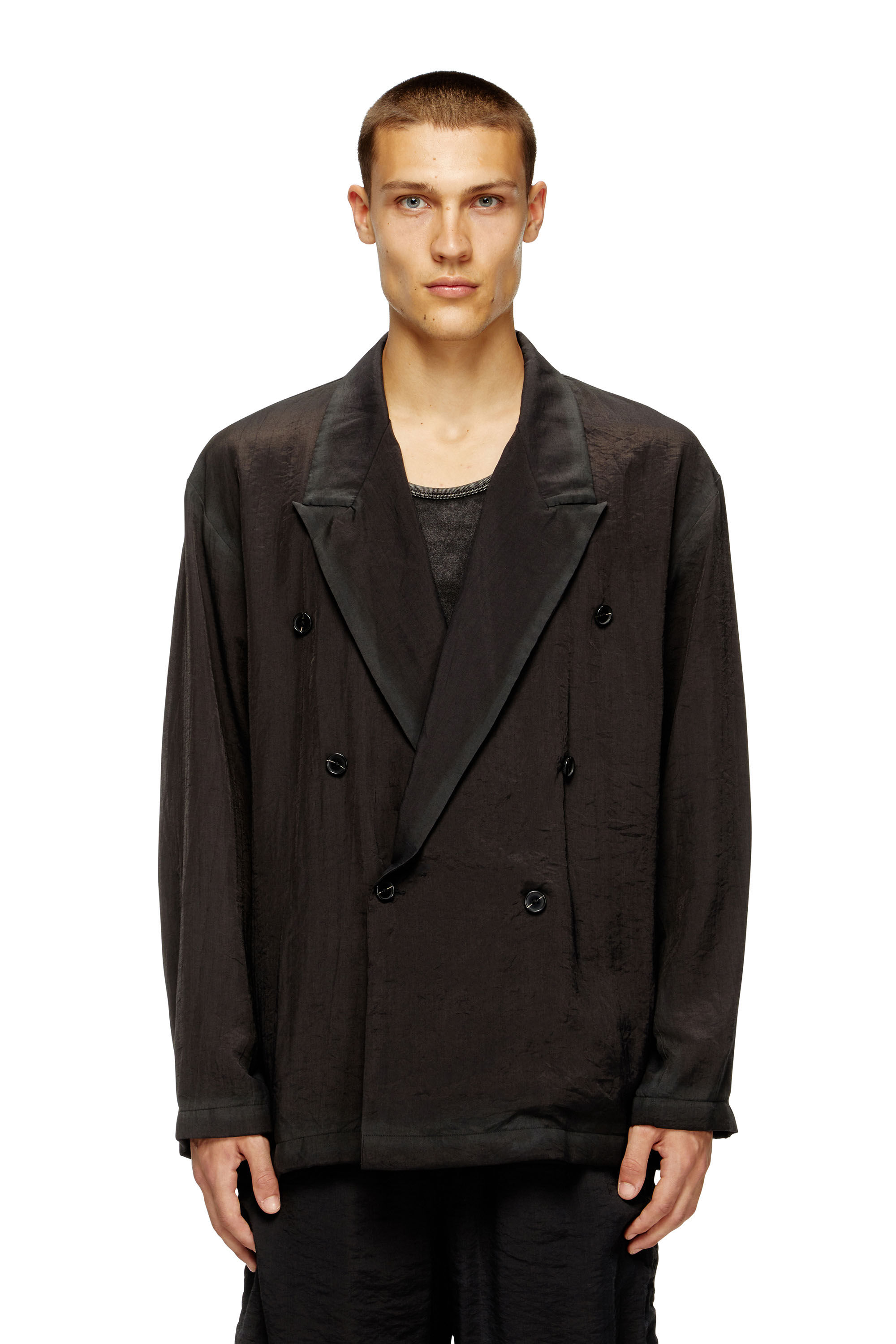ジャケット・アウター Double Breasted Twill Long Blazer Women's Double Breasted Casual Blazer Jacket Notch Lapel