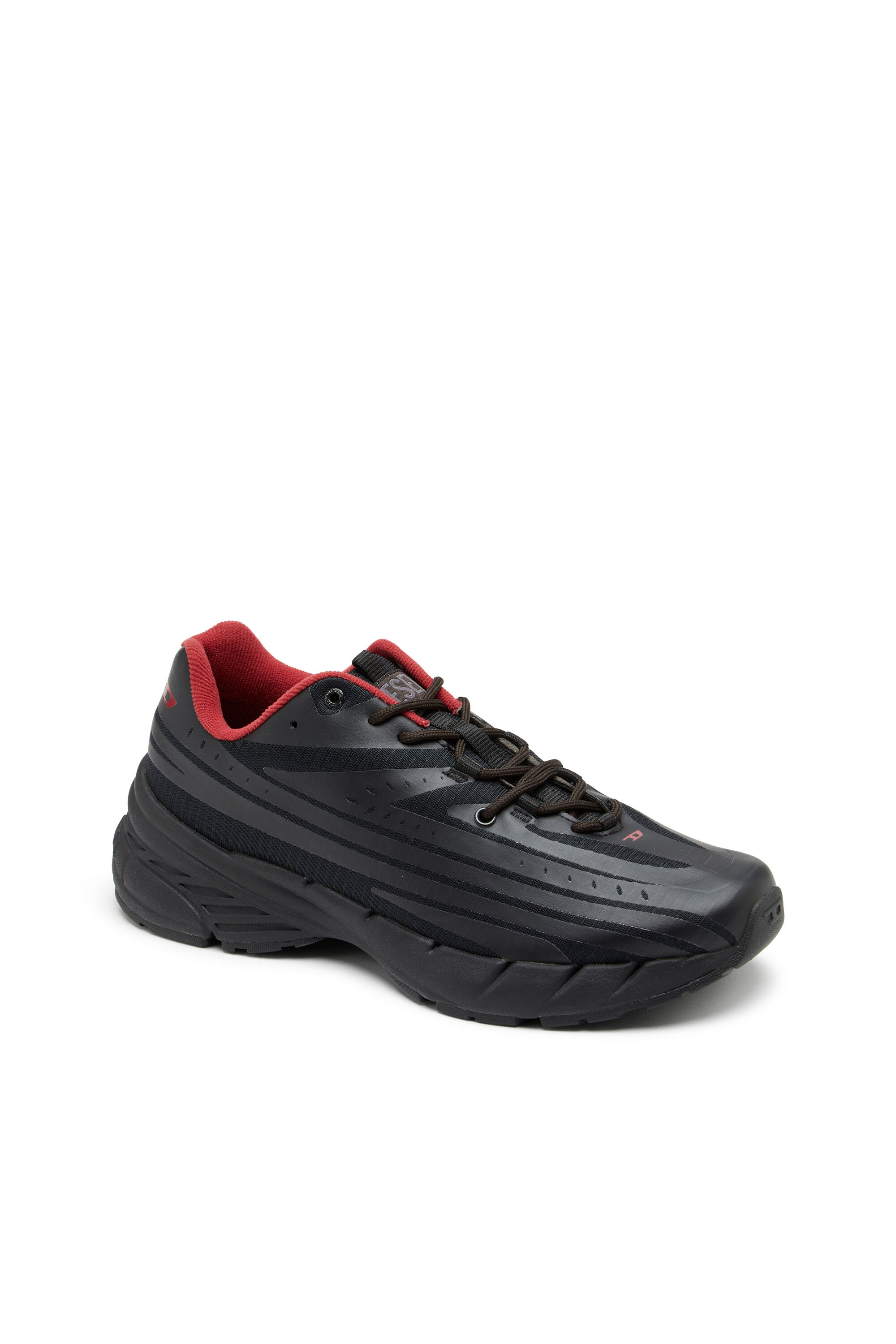 Men's D-Airspeed Low-Striped sneakers in coated ripstop | Black 