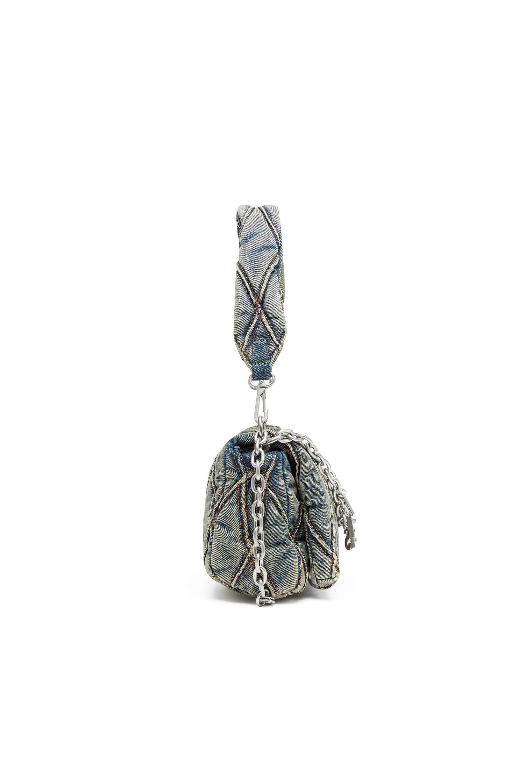 Women's Charm-D S-Small handbag in quilted denim | Blue | Diesel