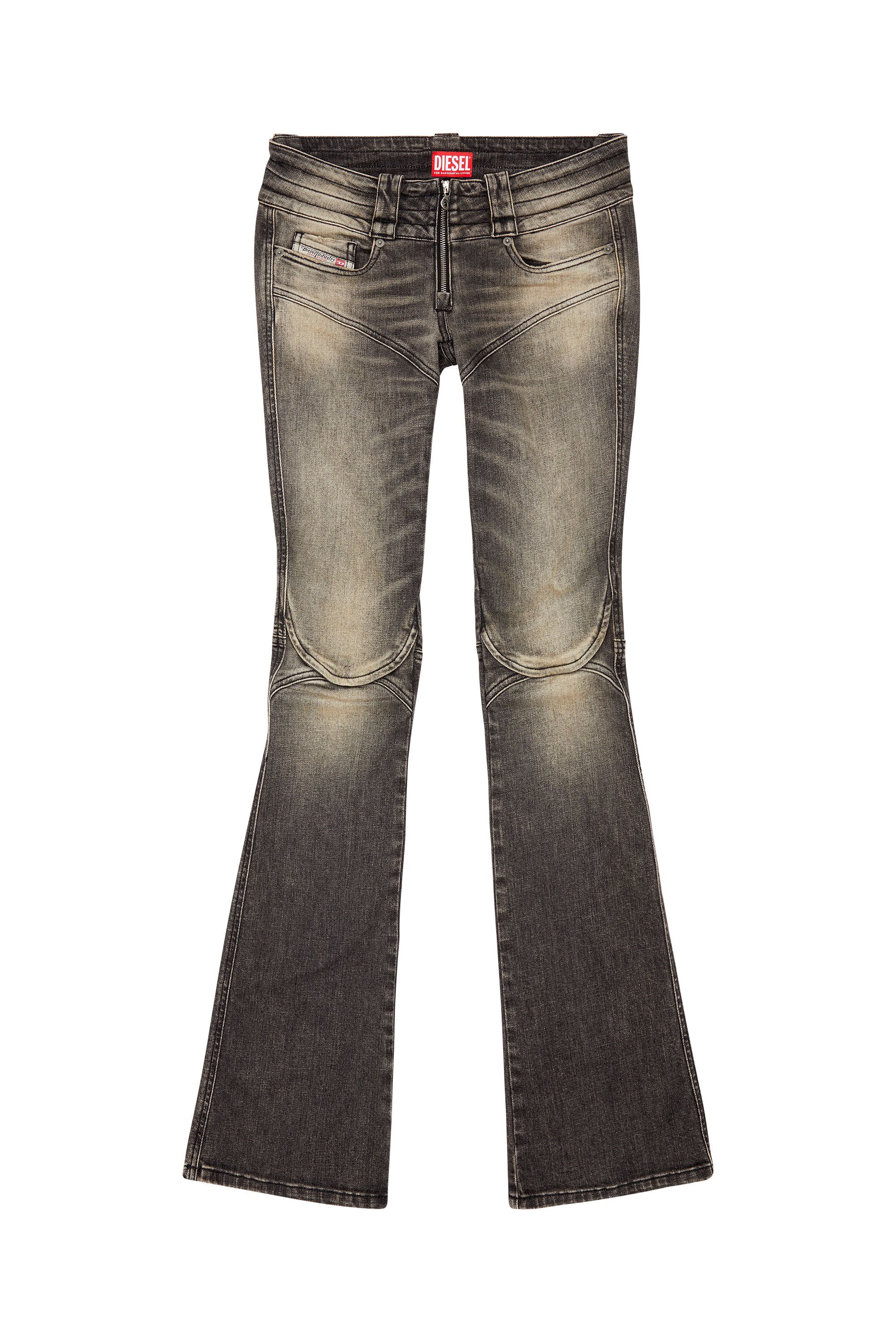Women's Bootcut and Flare Jeans | Black/Dark grey | Diesel Belthy