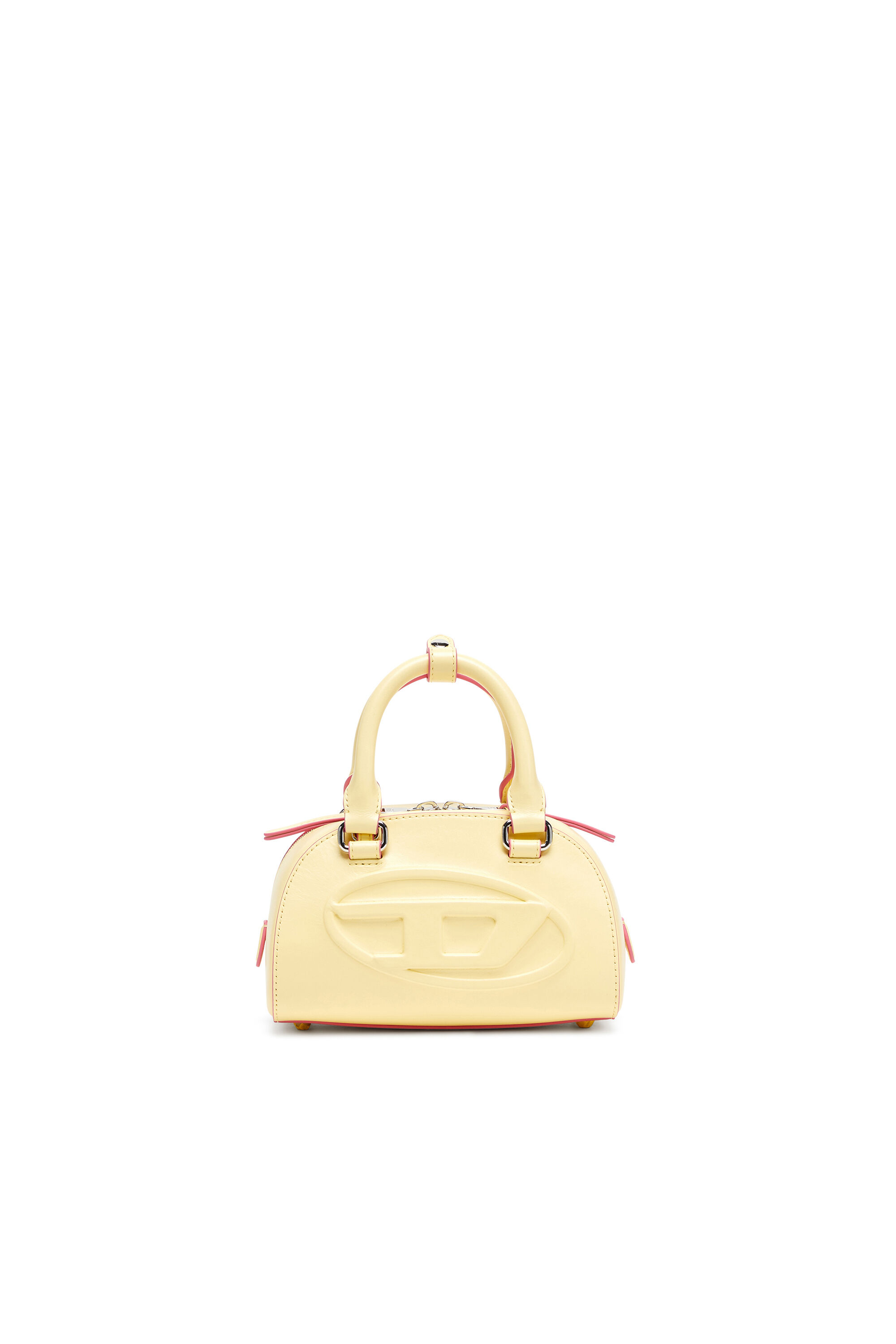Diesel - 1DR DOME CROSSBODY, Woman's 1DR Dome-Leather mini bowling bag in Yellow - 1