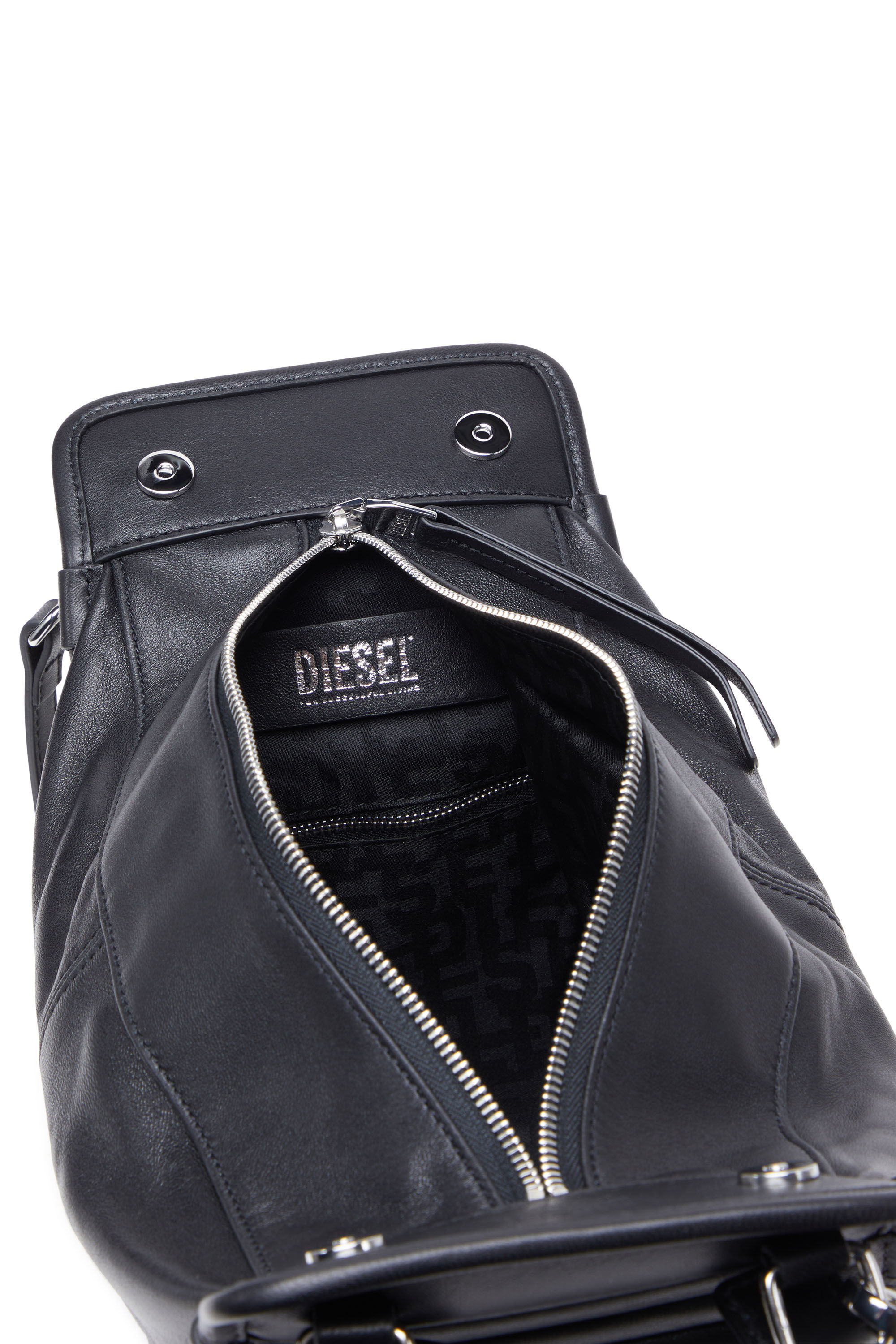 D-VINA-RR S Woman: Slouchy leather tote charmed bag | Diesel