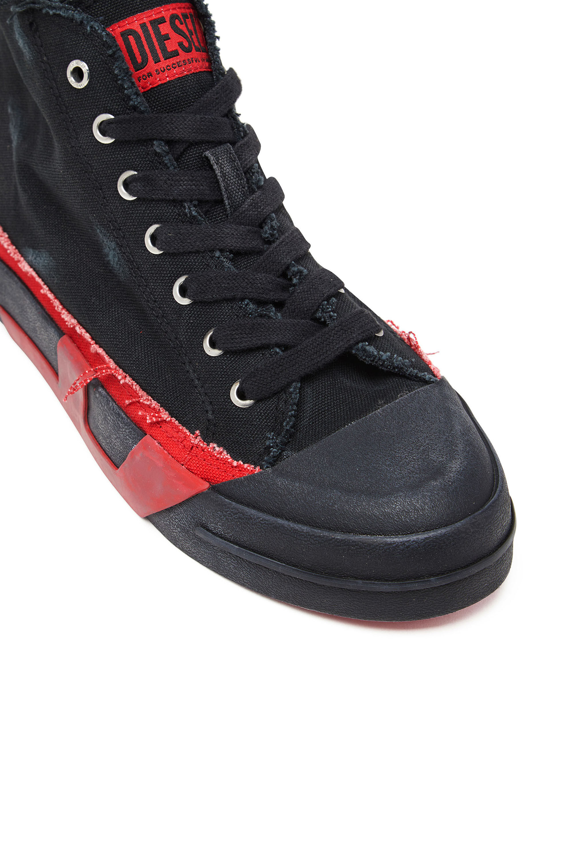 dm7c2b Men's S-D-Verse-Distressed high-top sneakers in canvas
