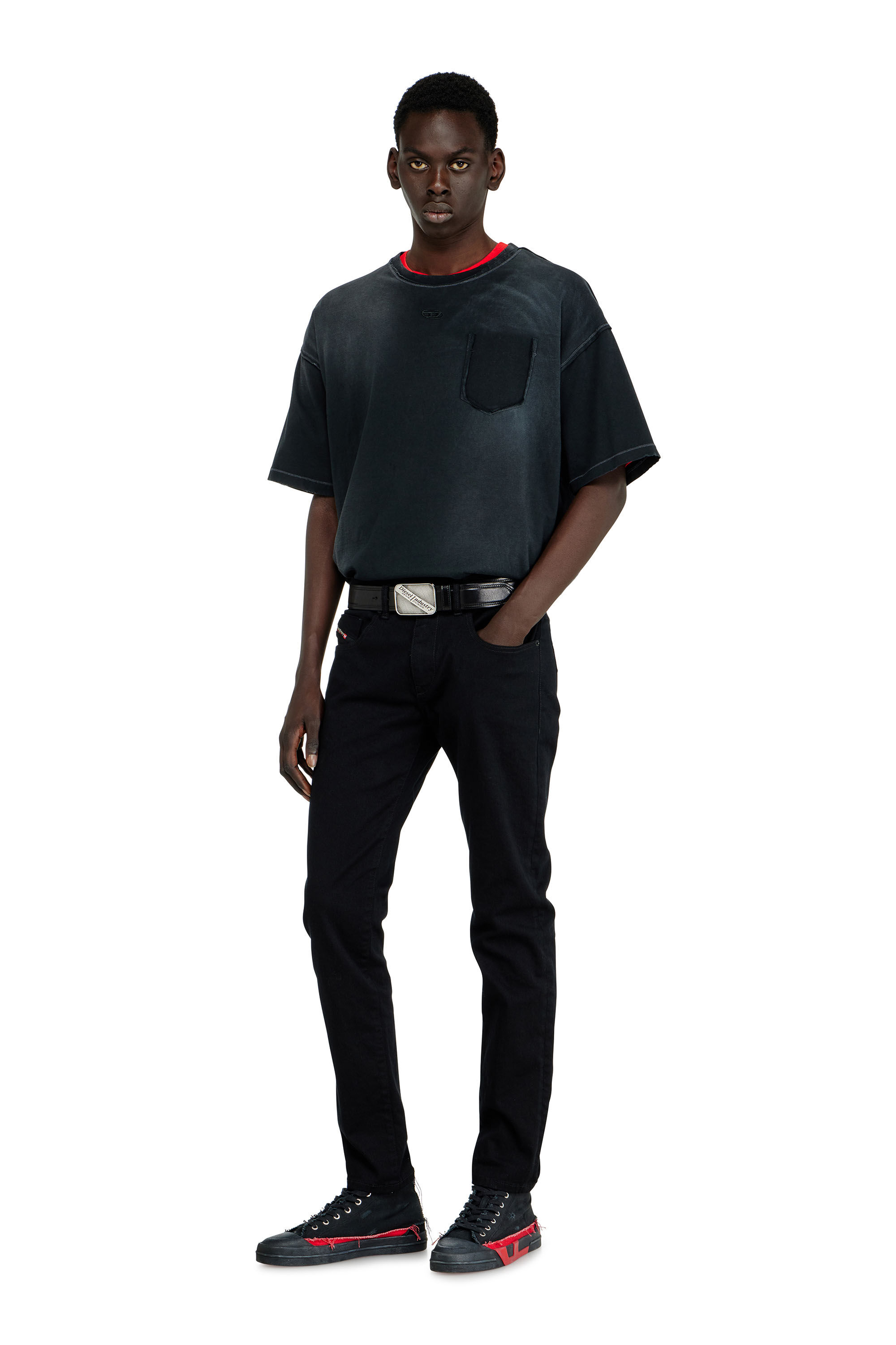 FLUX ブラックデニム系ストラップ　Sサイズ 2019 D-STRUKT Man Slim fit Jeans, stretch denim | Black/Dark grey