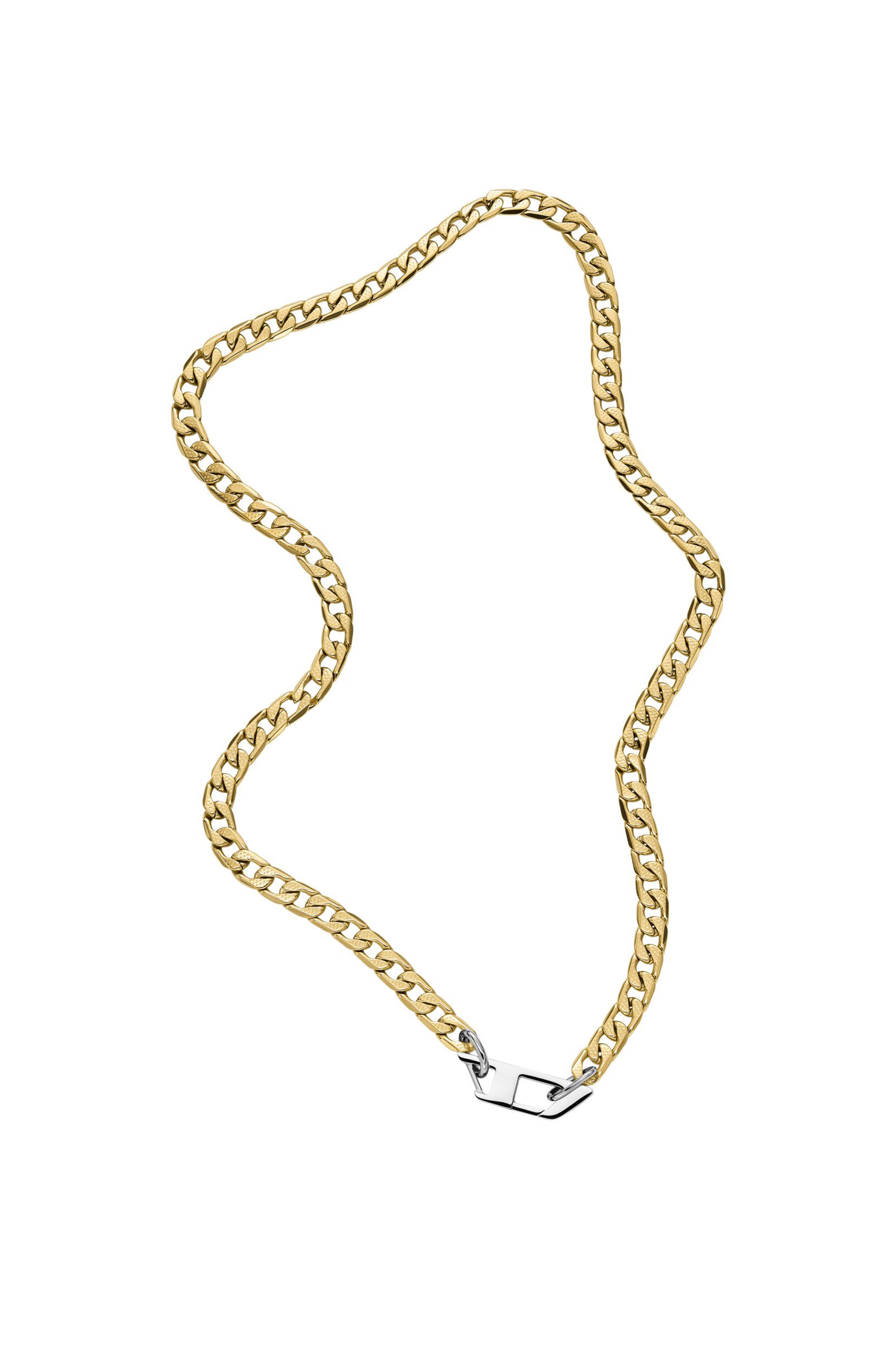 Women's D Logo Two-Tone Chain Necklace | Oro | Diesel