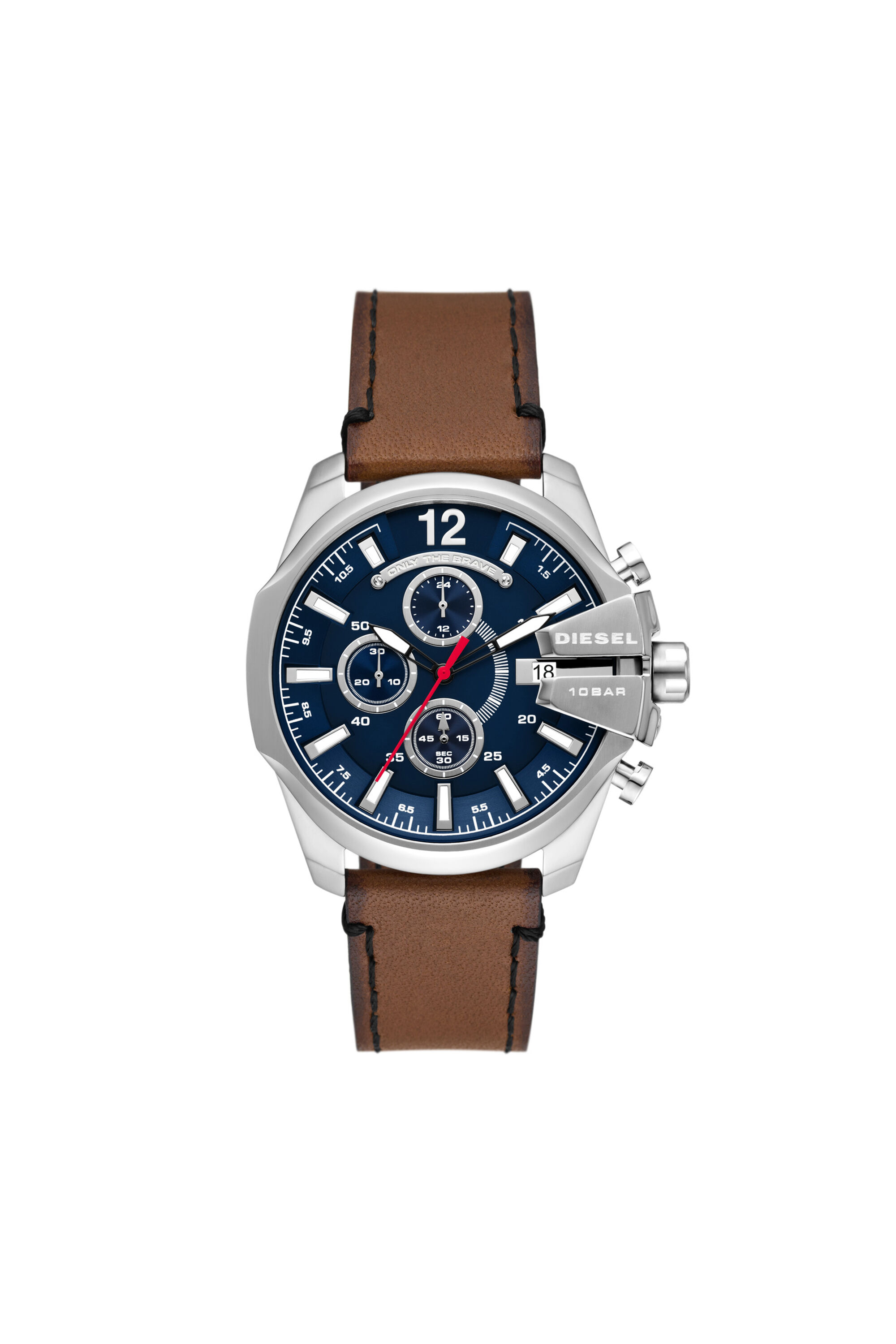 Women's Baby Chief hronograph brown leather watch | Brown | Diesel