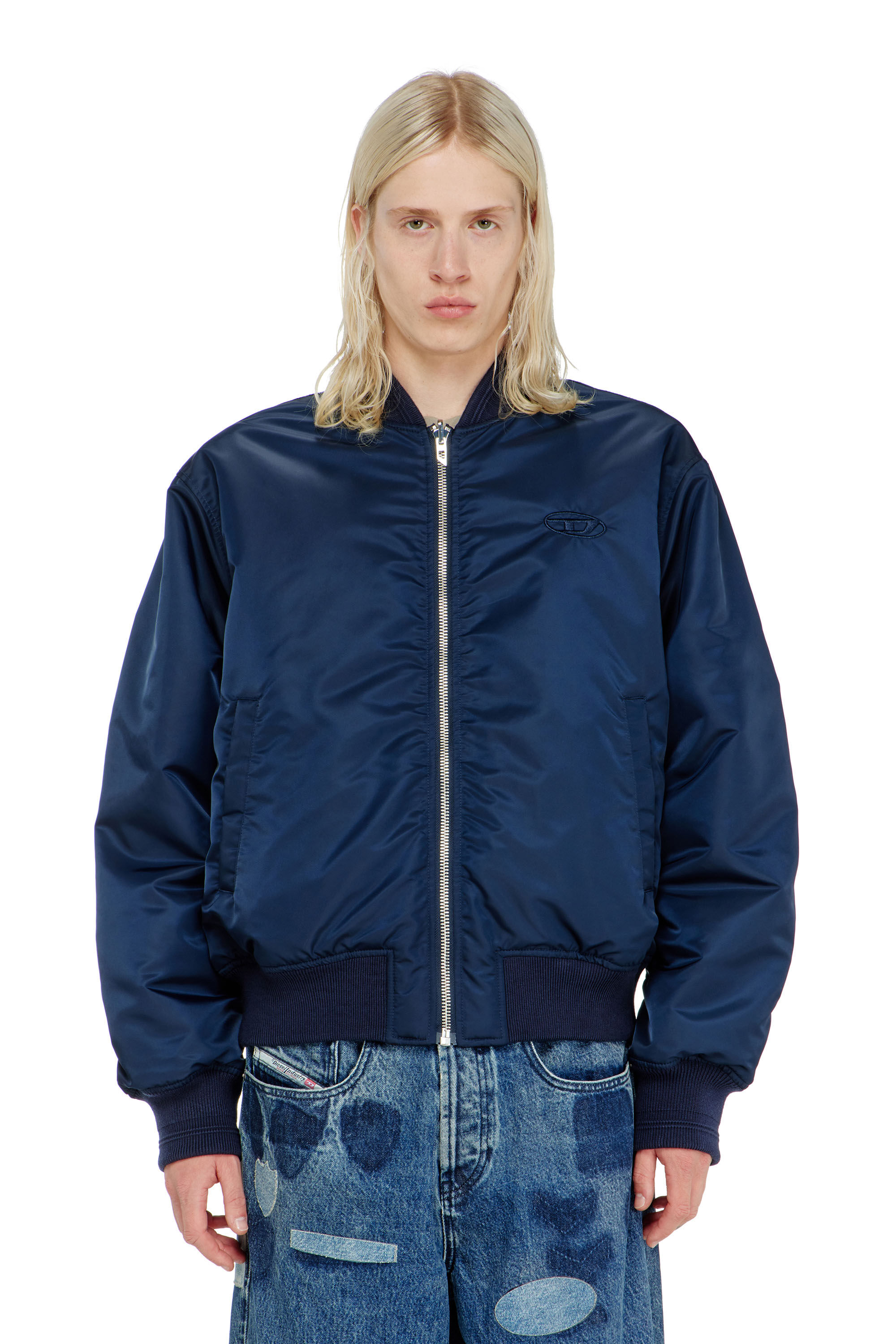 Diesel - W-TYPE-D1, Man's Padded bomber jacket with Oval D embroidery in null - 5