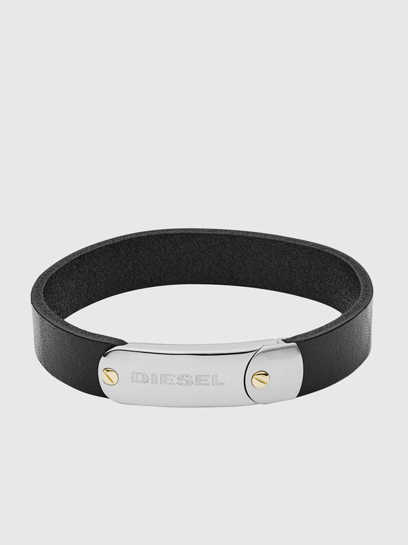Men S Bracelets Leather Silver Nylon Tape Diesel