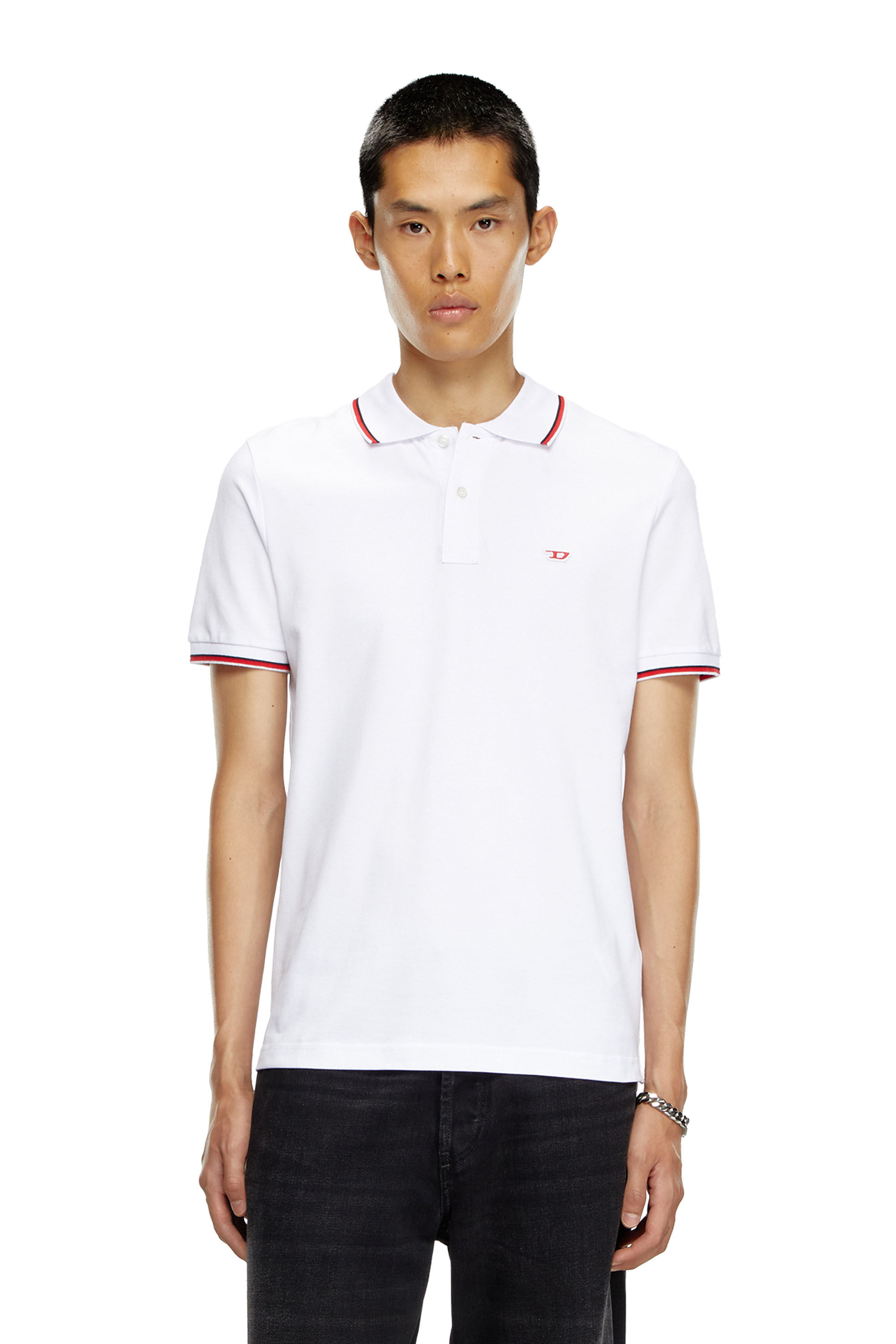 T SMITH D Man Polo shirt with striped trims Diesel