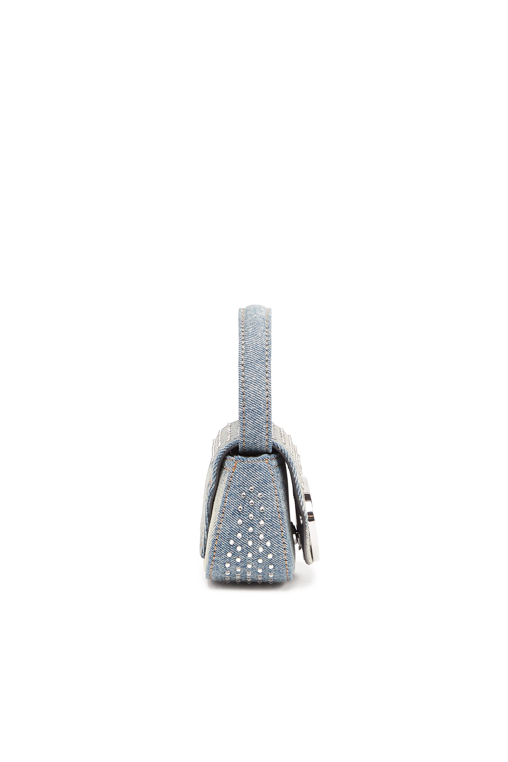 Women's 1DR XS - Iconic mini bag in denim and crystals