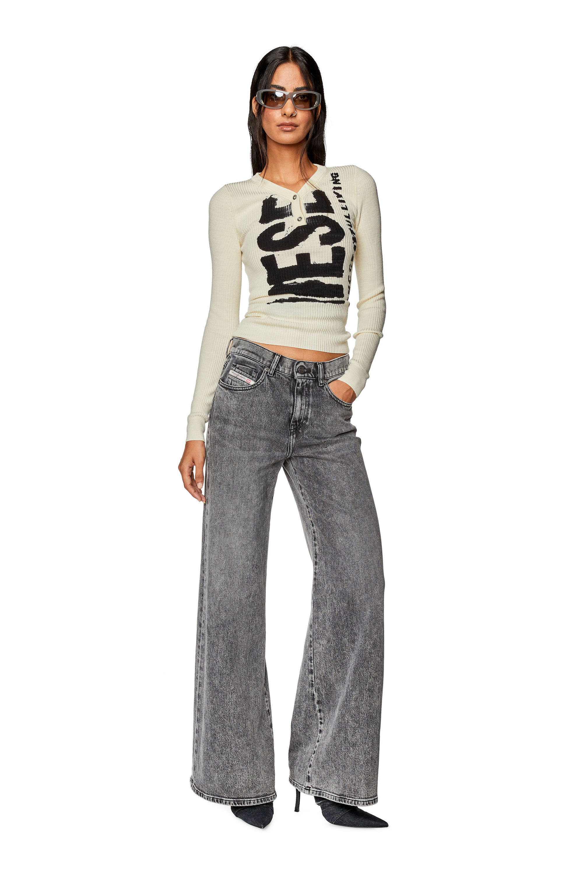 Women's Bootcut and Flare Jeans | Grey | Diesel 1978 D-Akemi