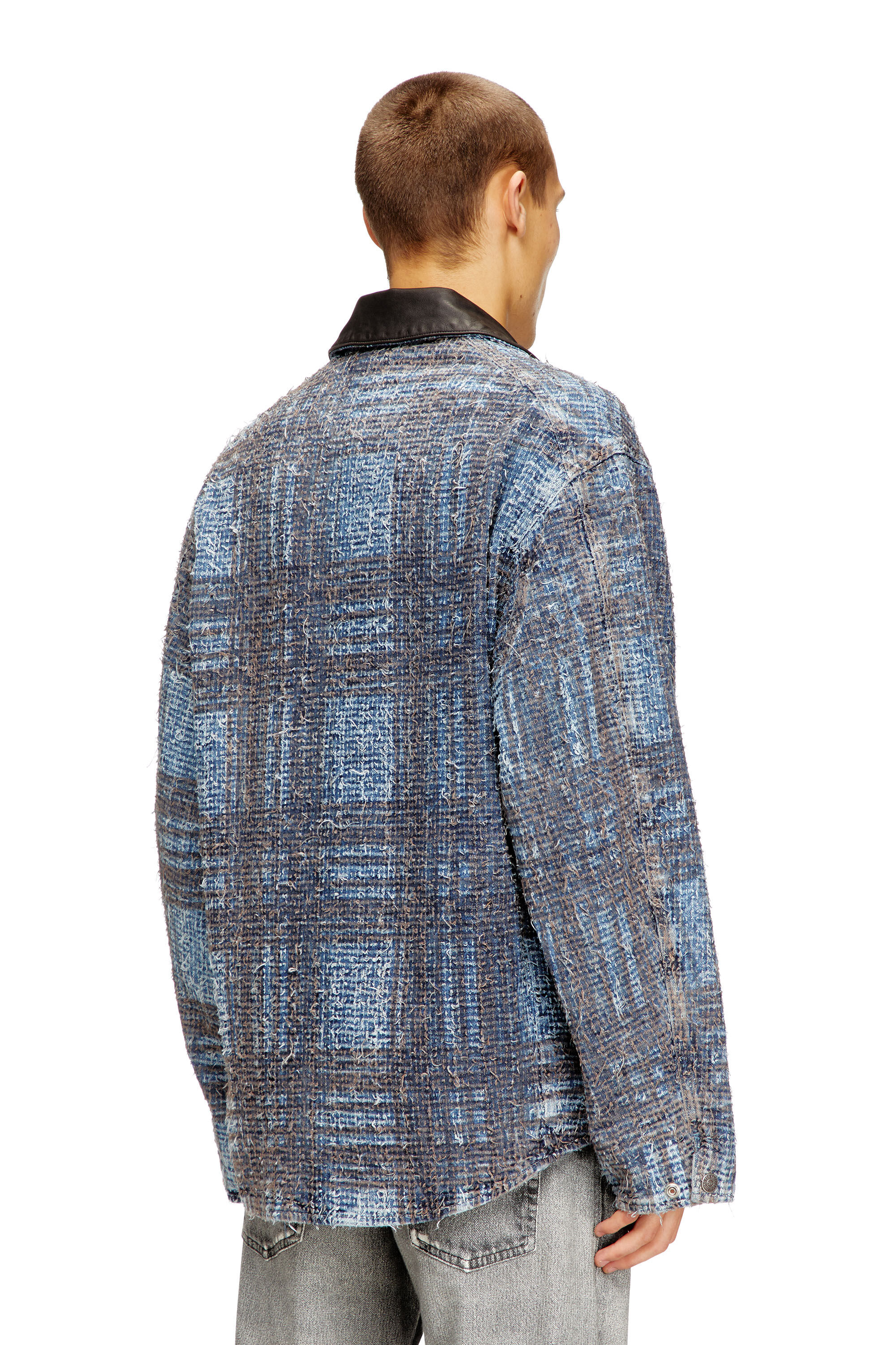 Men's Jacket in graphic bouclé denim | Multicolor | Diesel TR