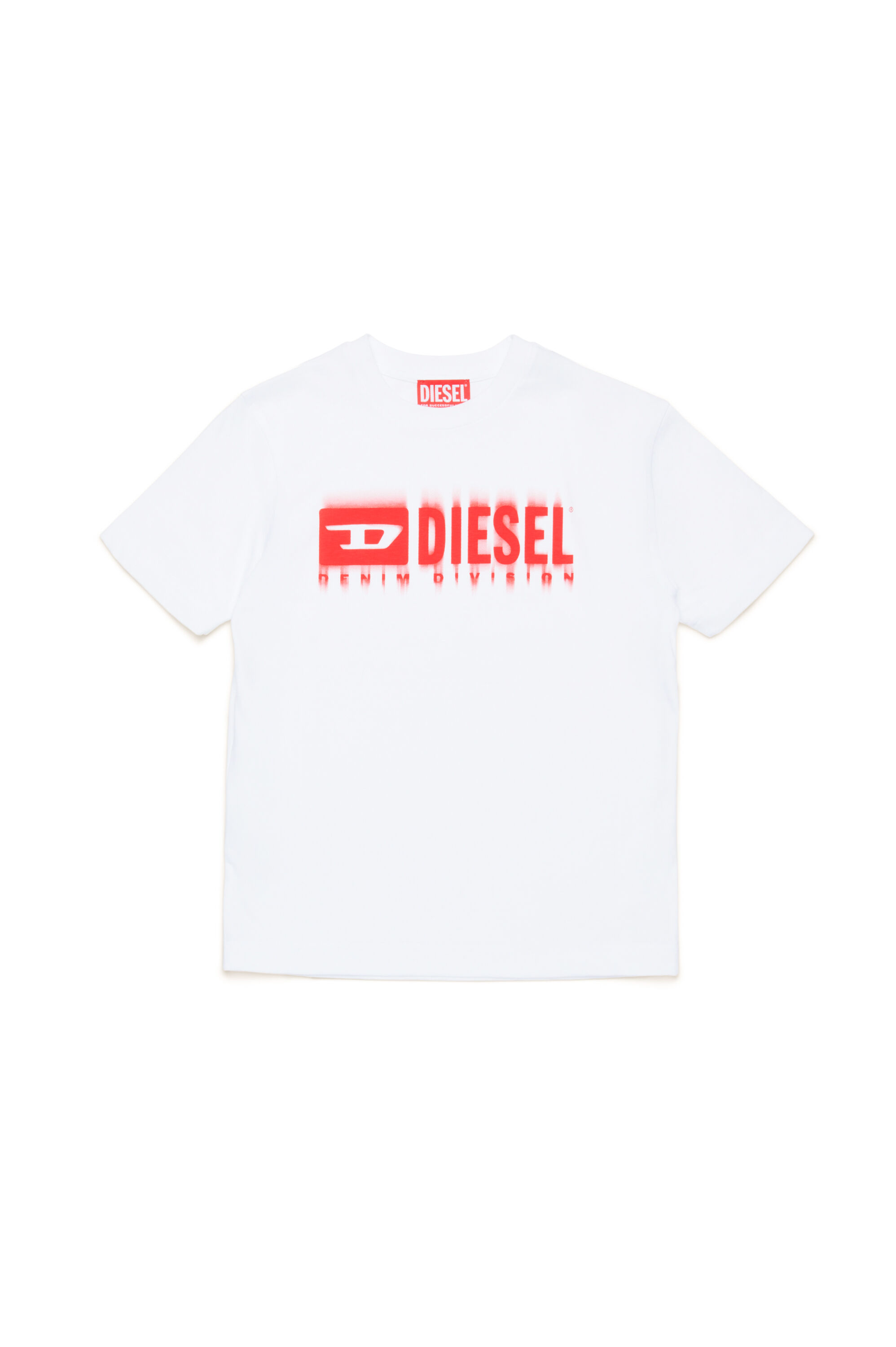 Diesel - TDIEGORL6, Man's T-shirt with smudged logo in White - 1