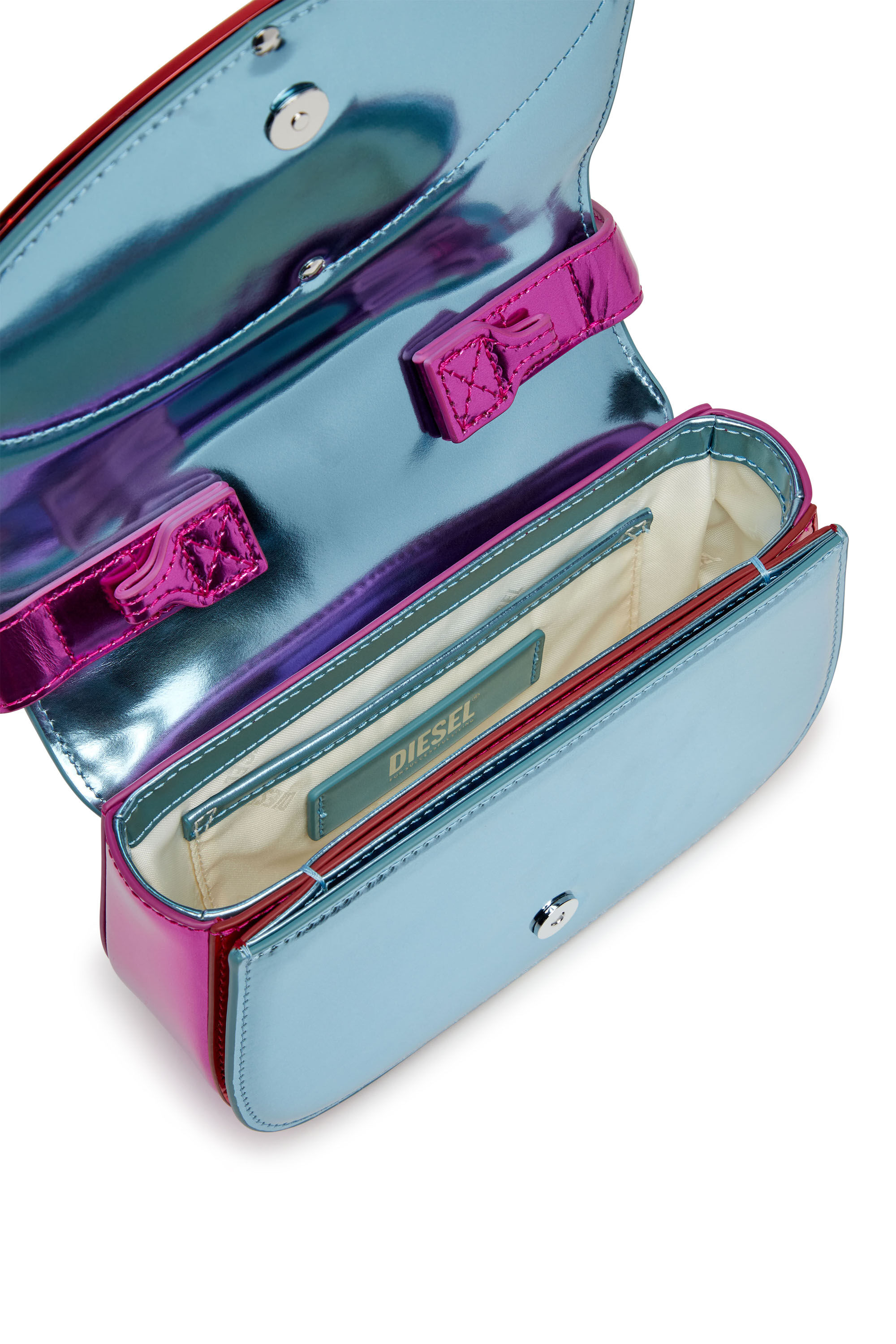 Women's 1DR-Iconic shoulder bag in mirror leather