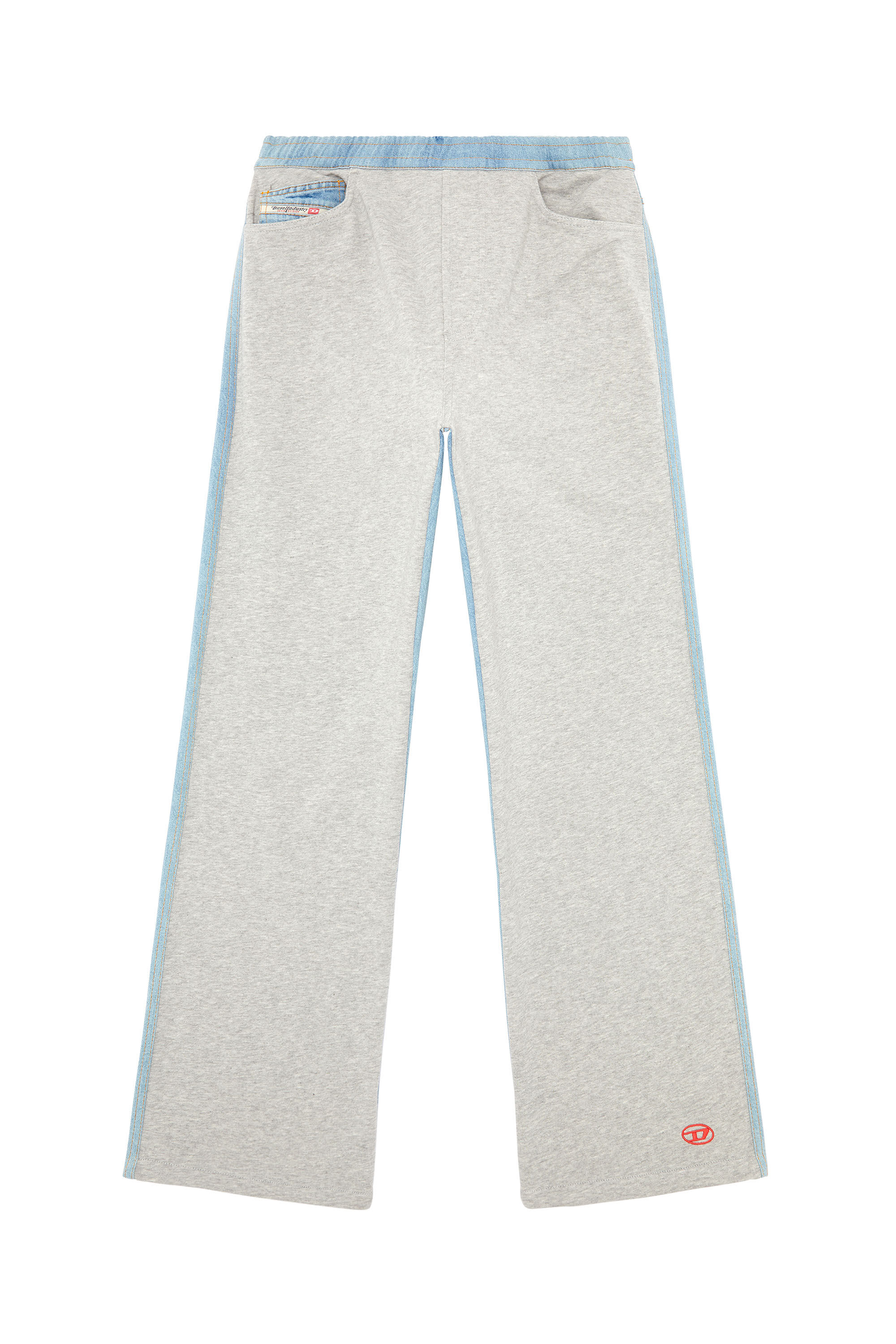 Men's Sweatpants in melange cotton and denim | Multicolor | Diesel