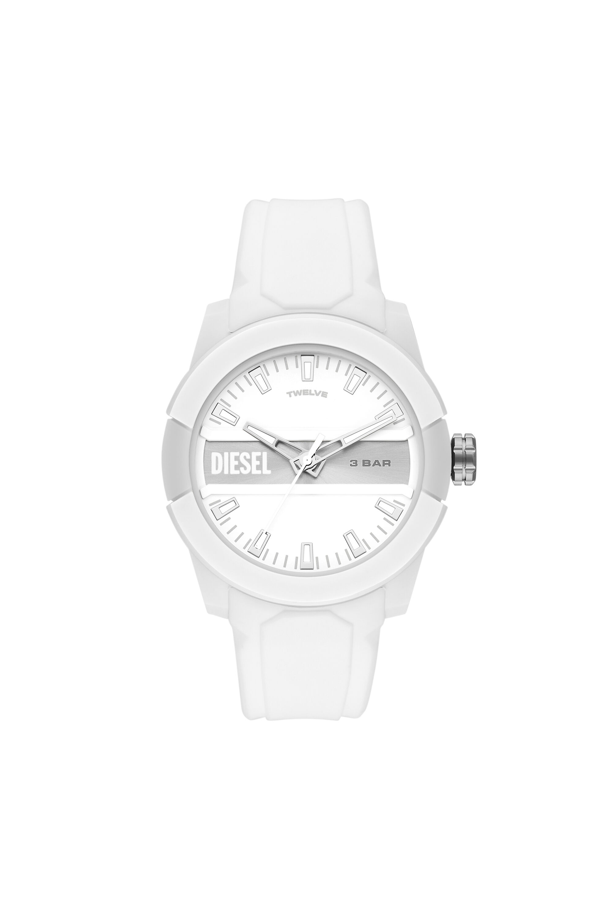 ワールド オンラインストア DZ1981: Double up three-hand white silicone watch | Diesel その他