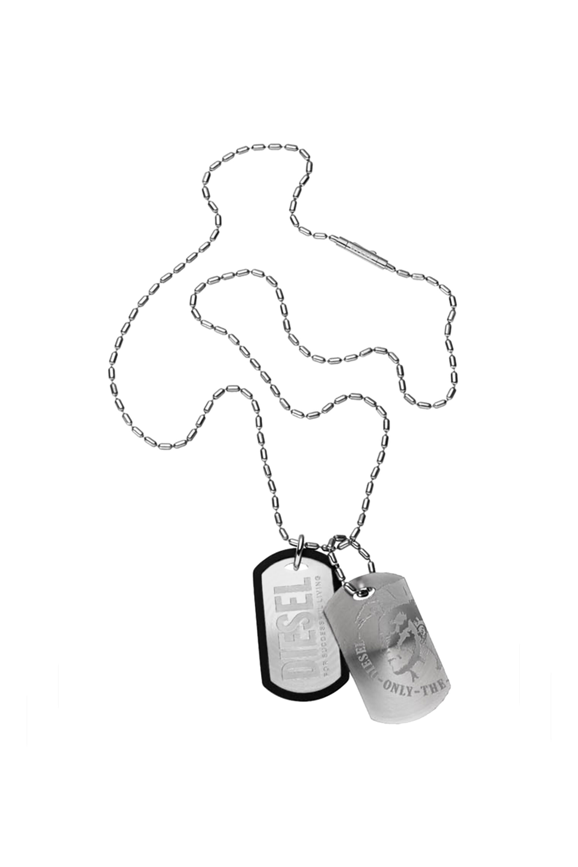 Diesel dog tag necklace clearance