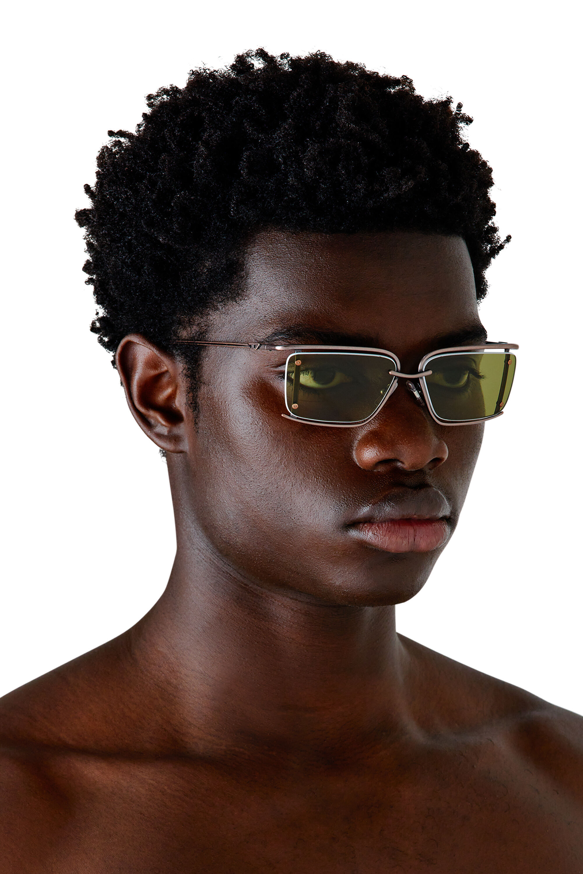 Women's Rectangle sunglasses | Green | Diesel