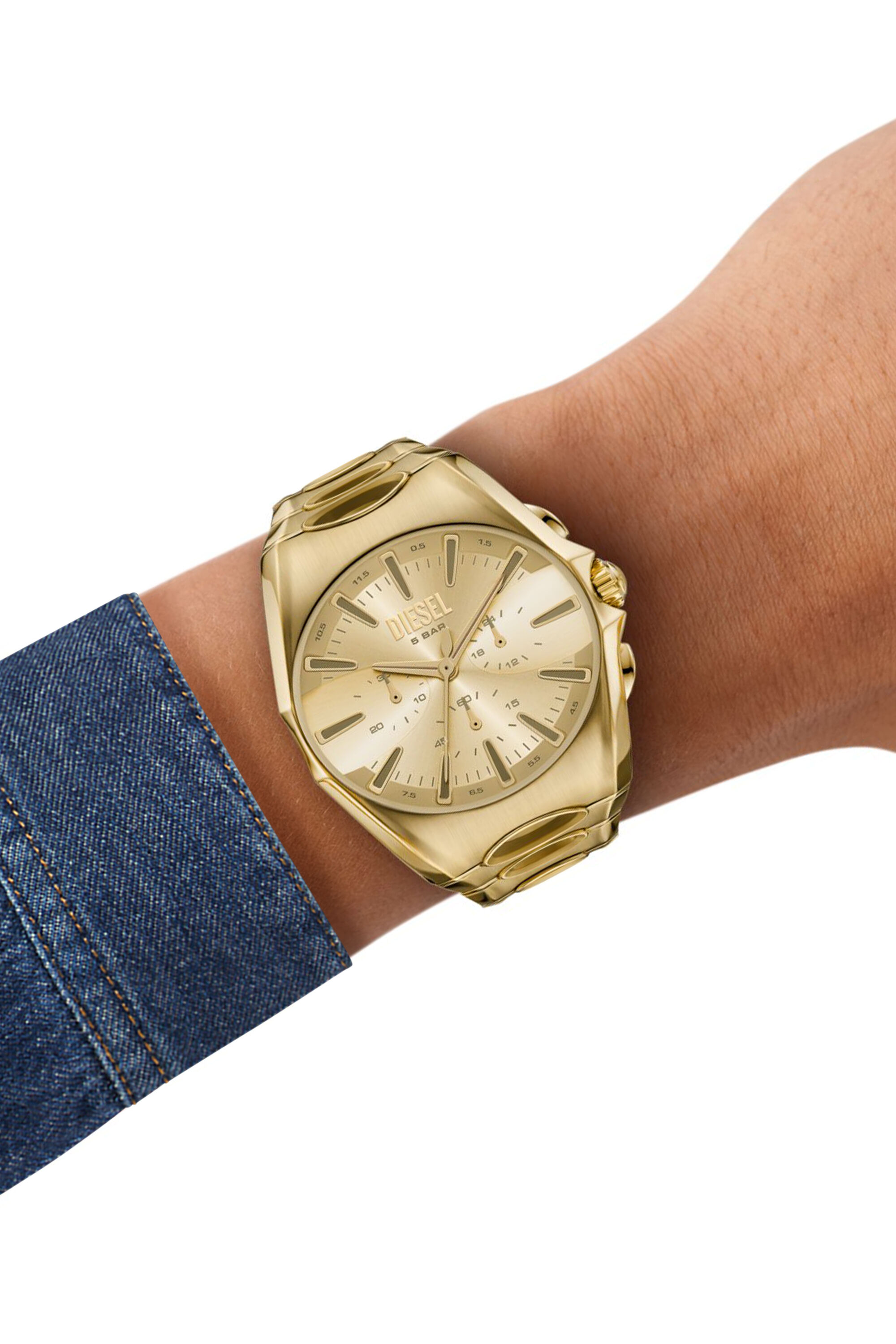 Men's D-Curve gold-tone stainless steel watch | Gold | Diesel