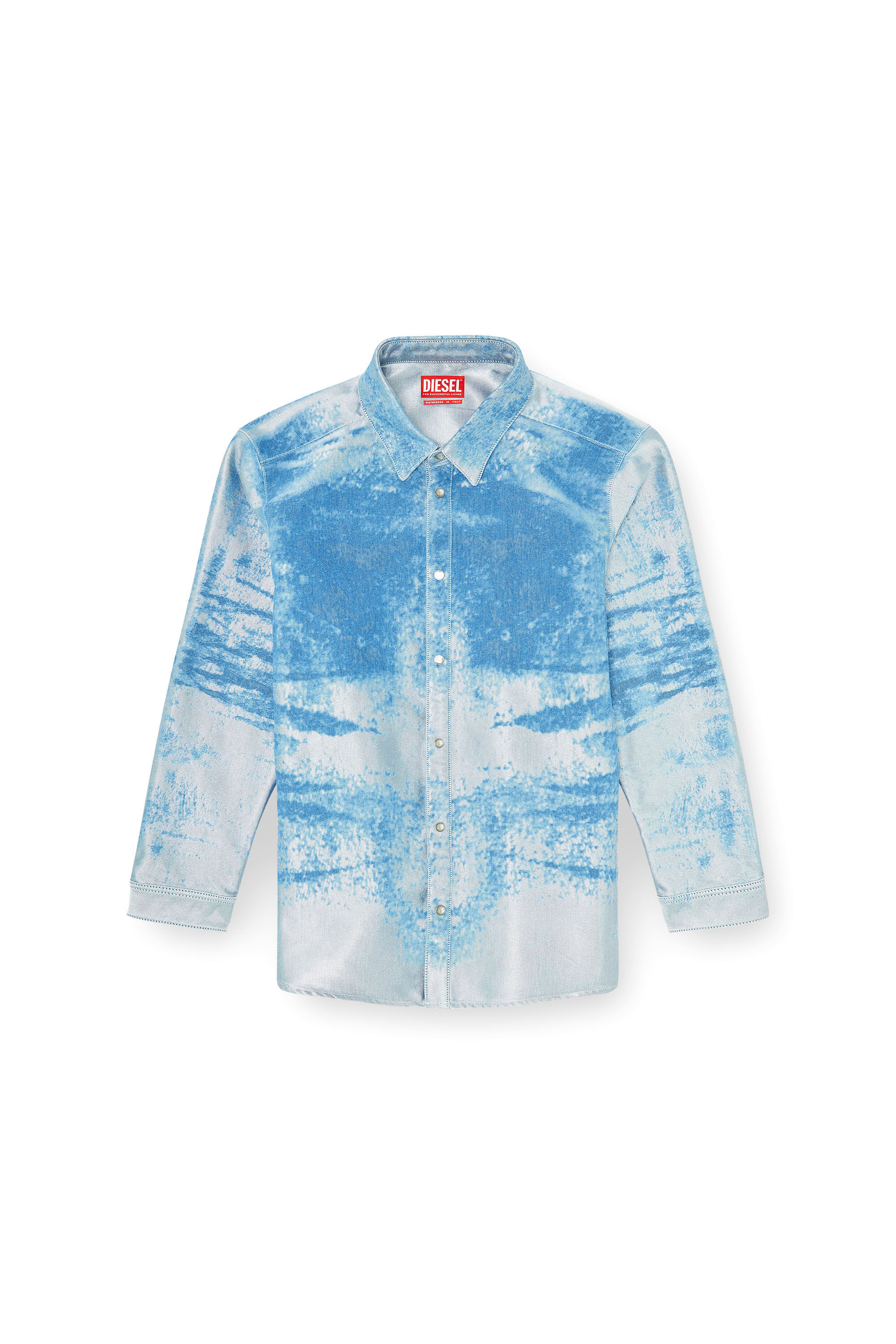 DIESELディーゼル/D-ROCK/カバーオール/A04074/ライトブルーS Men's Shirt in coloured satin denim | Blue | Diesel TR