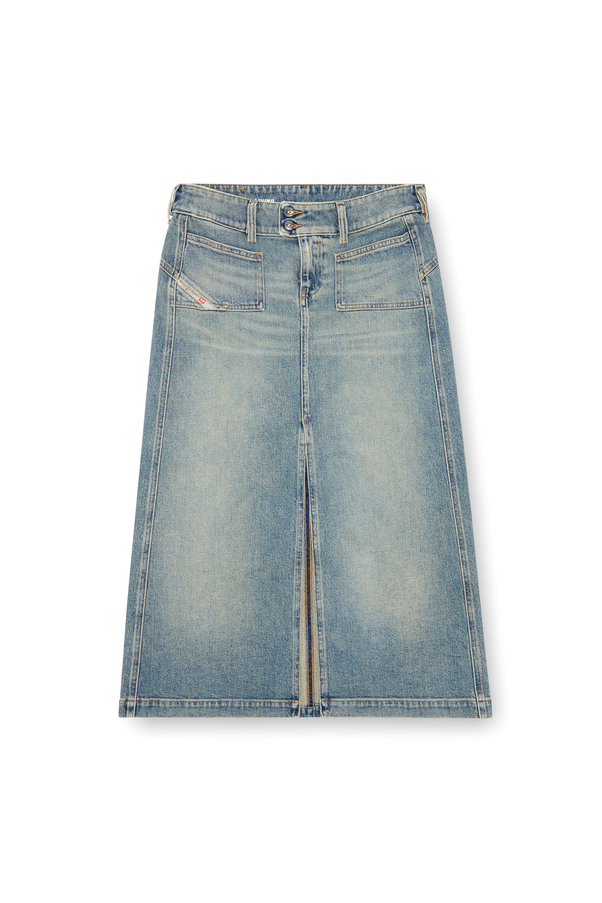 Women's Midi skirt in denim | Blue | Diesel