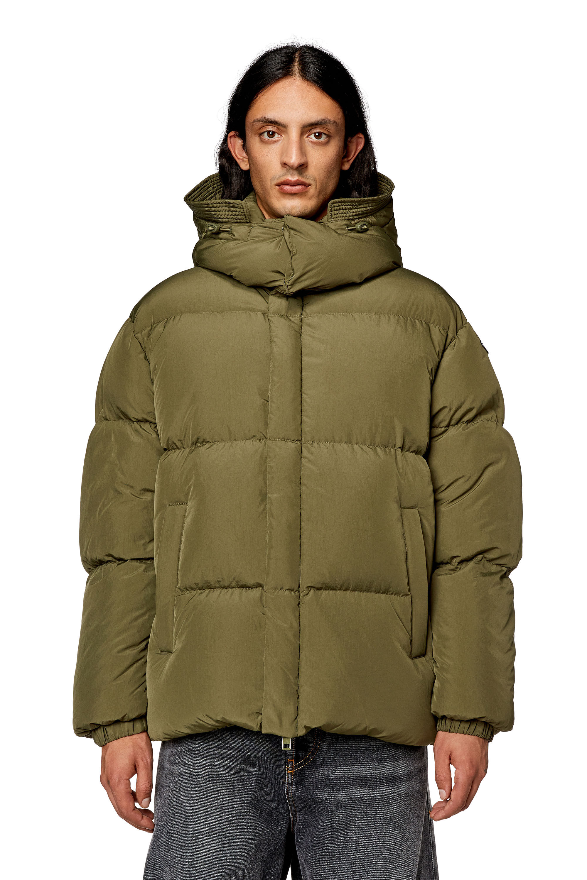 【お得】 in jacket Puffer Men's W-ROLFYS: recycled Diesel | taslan nylon ジャケット・アウター