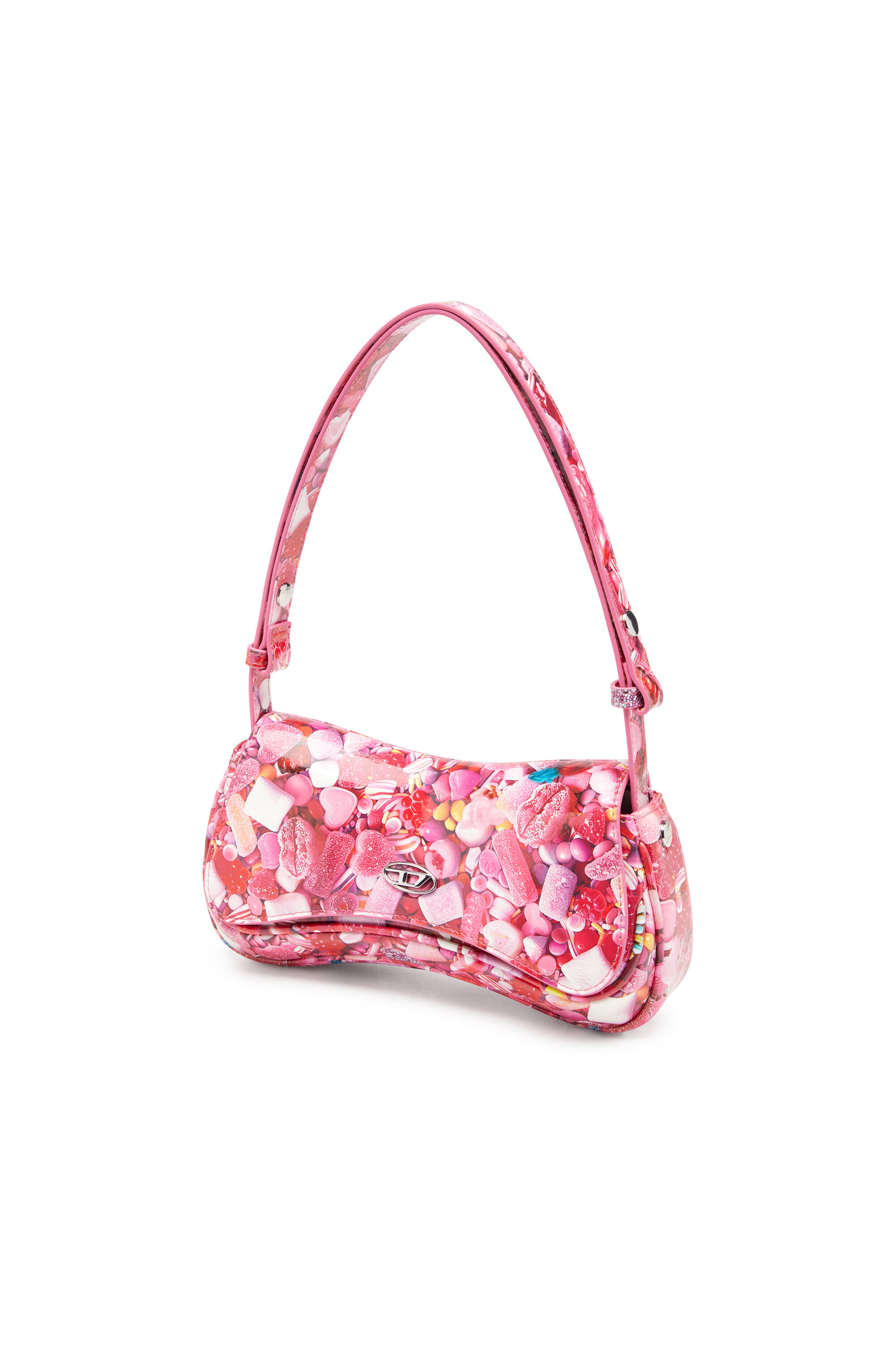 Women's Play-Glossy clutch with print | Pink | Diesel