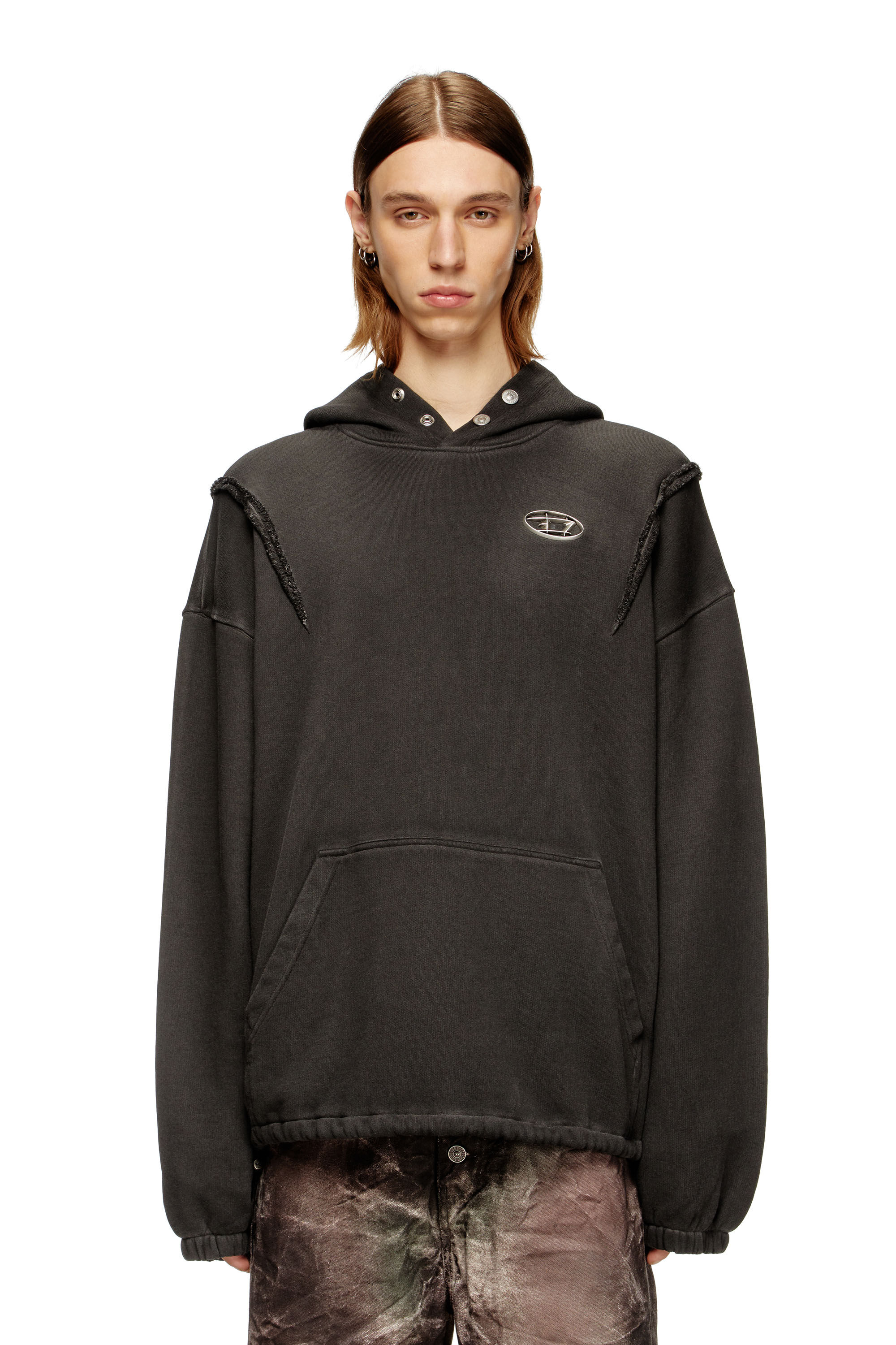 Women's Hoodie with faded effect | Black | Diesel